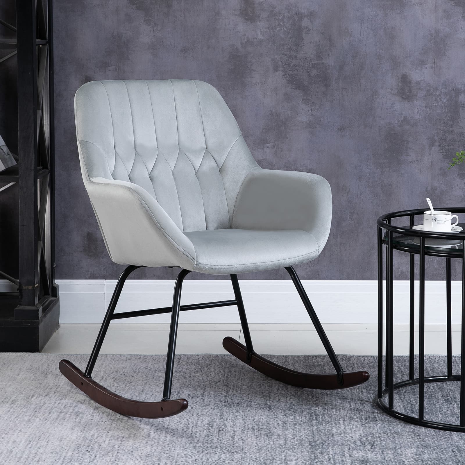 Transform Your Space with this Grey Rocking Accent Chair - image 4