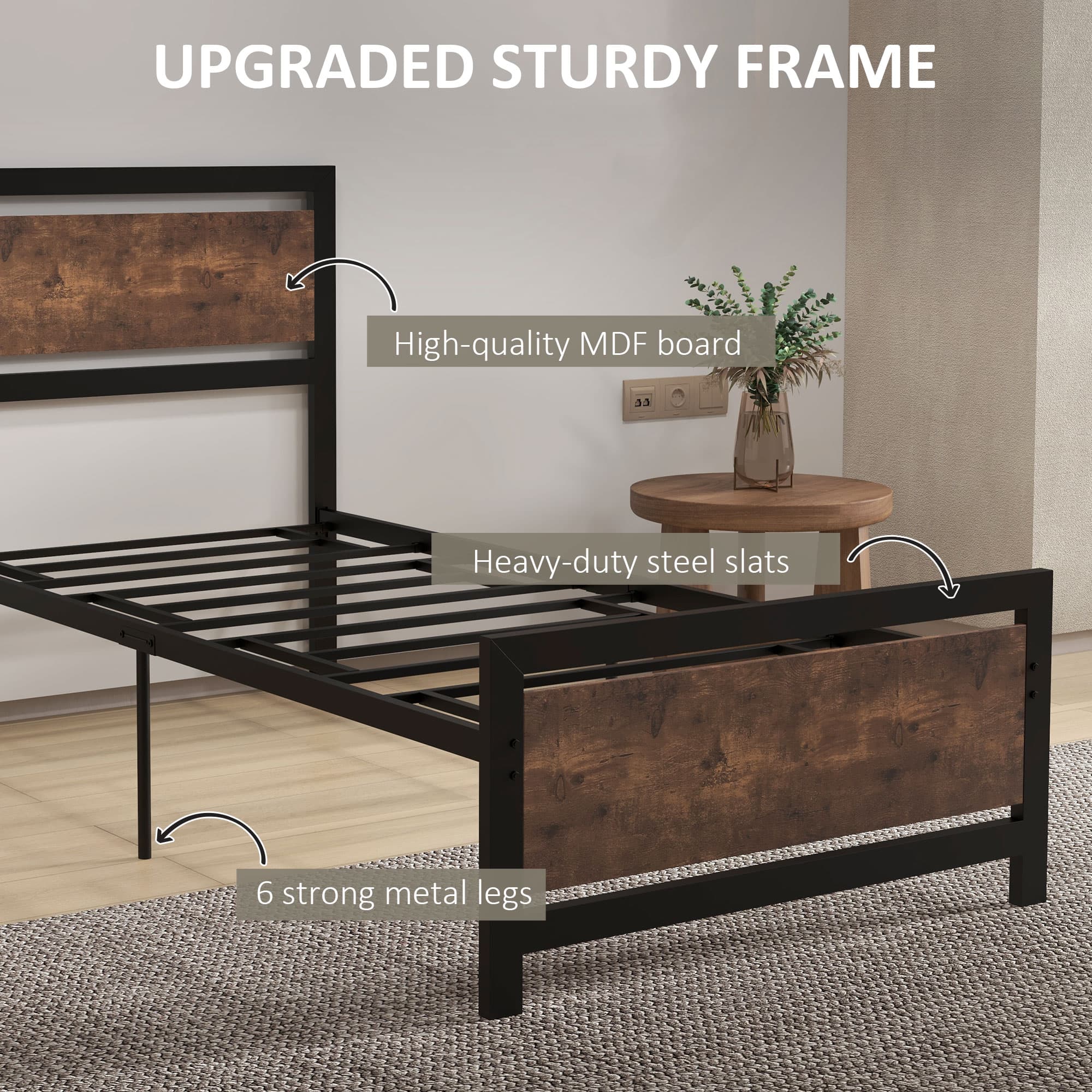 Transform Your Bedroom with this Industrial Single Bed - image 3