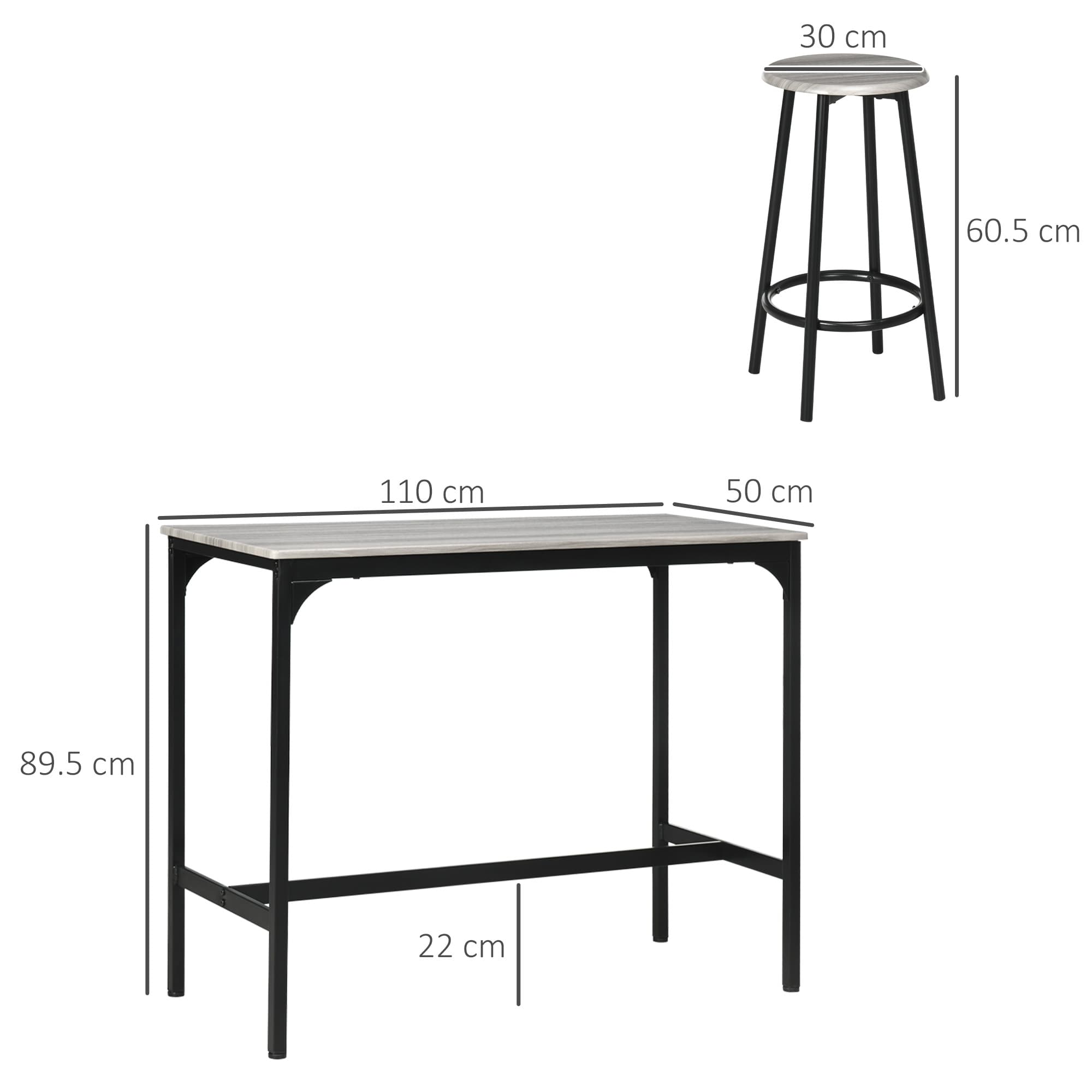 Transform Your Kitchen with this 5-Piece Industrial Bar Set - image 1
