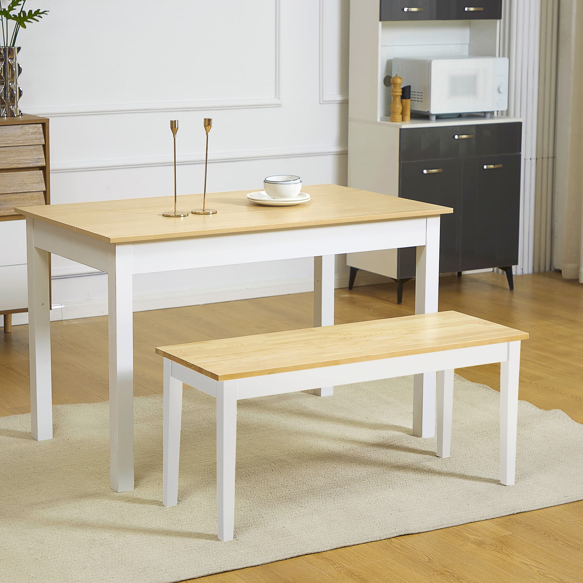Transform Your Space with this 2-Seater Wooden Dining Bench - image 2