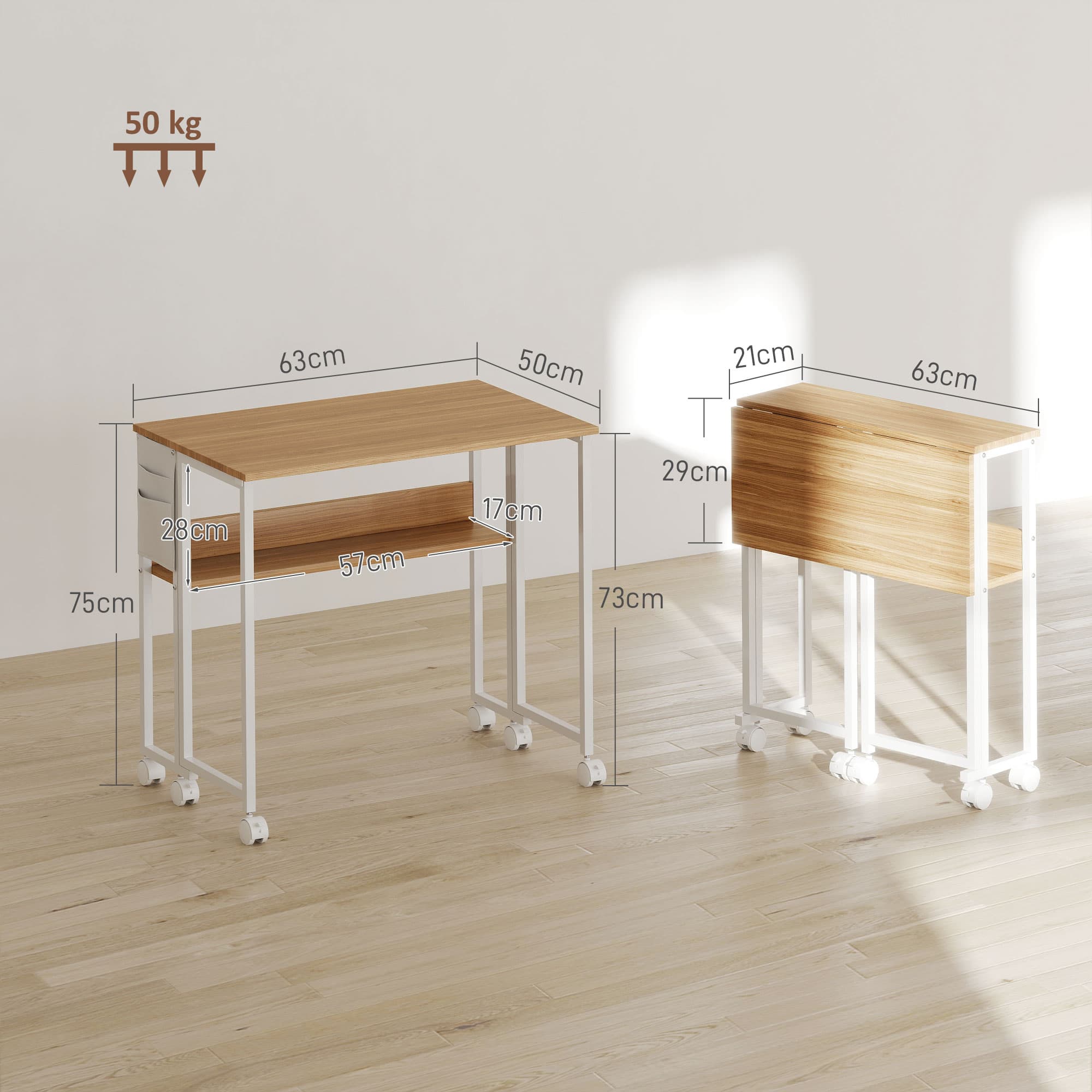 Transform Your Space with this 63cm Drop Leaf Writing Desk - image 1