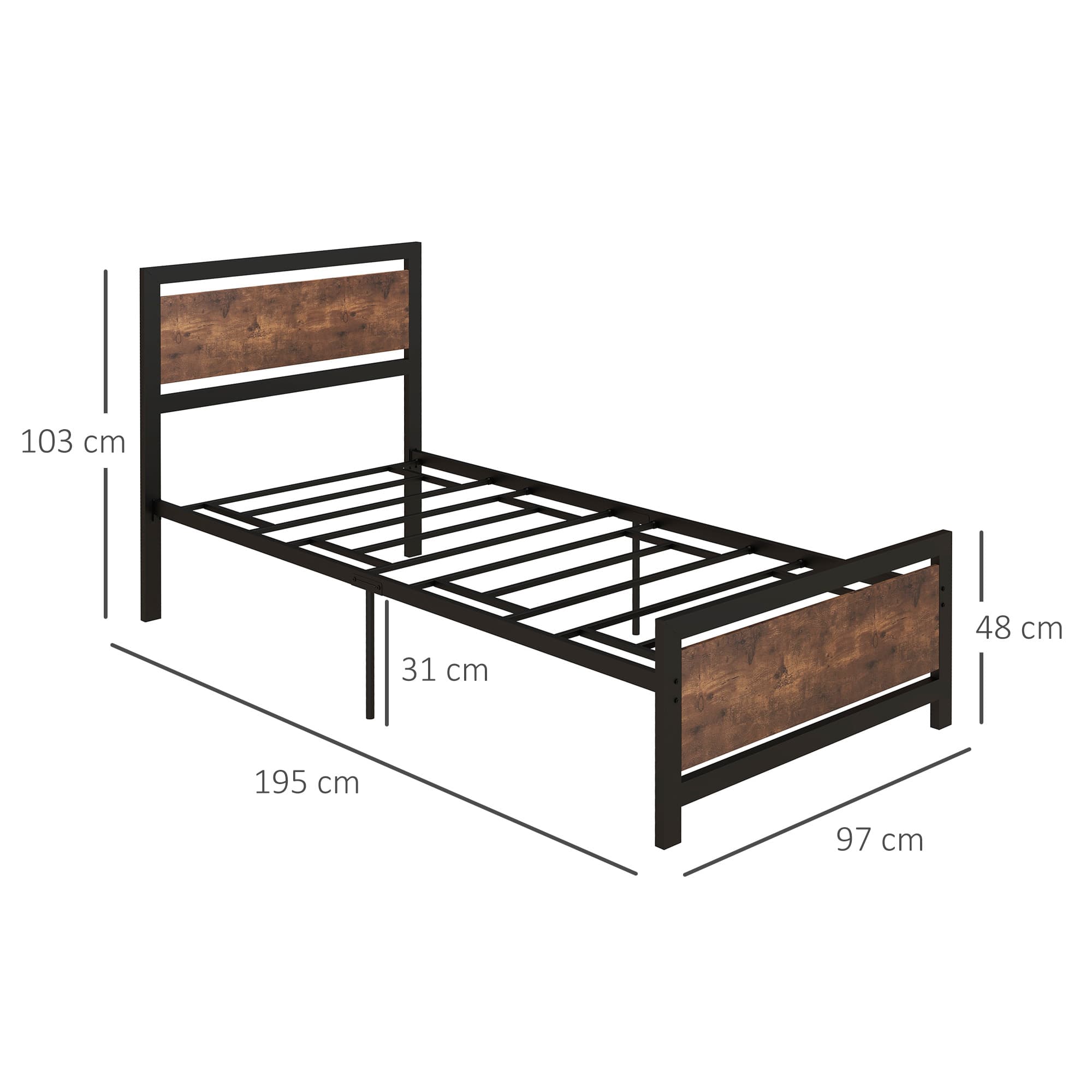 Transform Your Bedroom with this Industrial Single Bed - image 1
