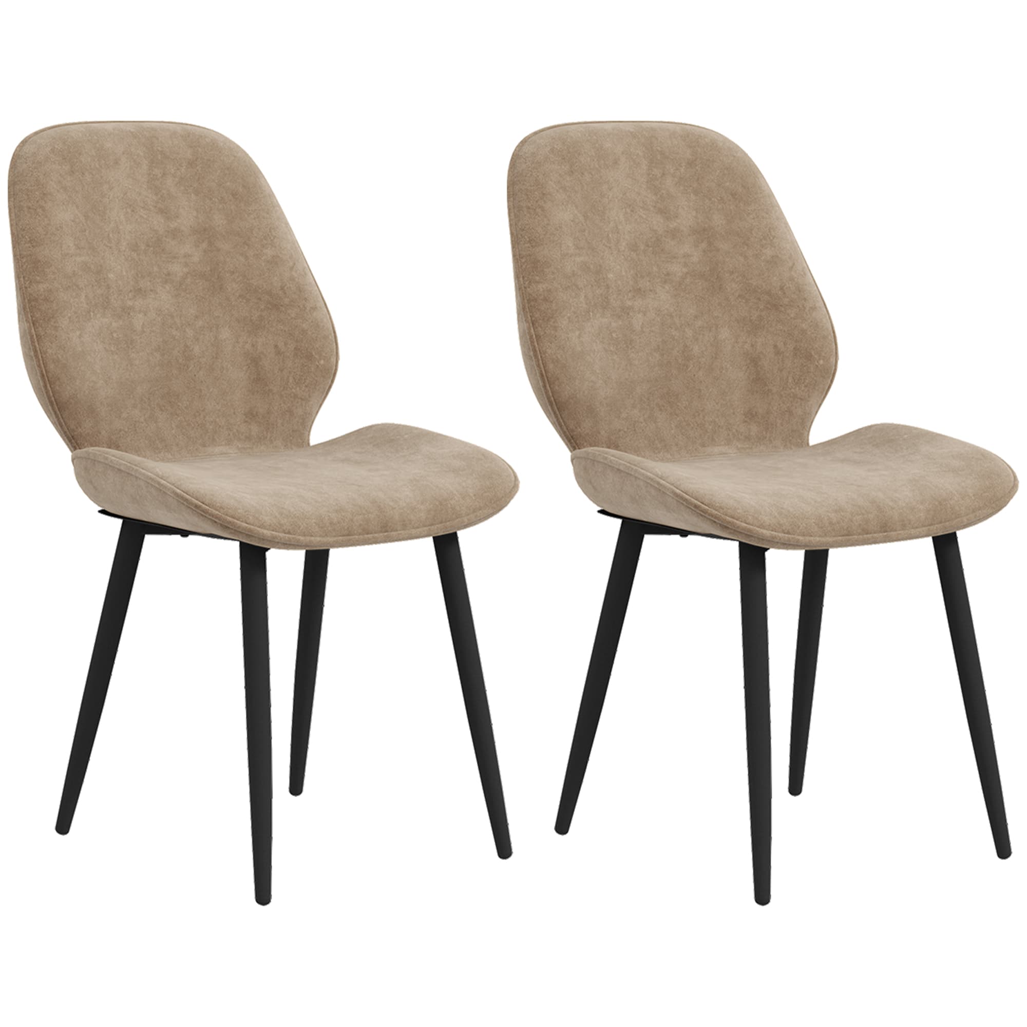 Transform Your Dining Space With Light Brown Velvet Chairs - Brown