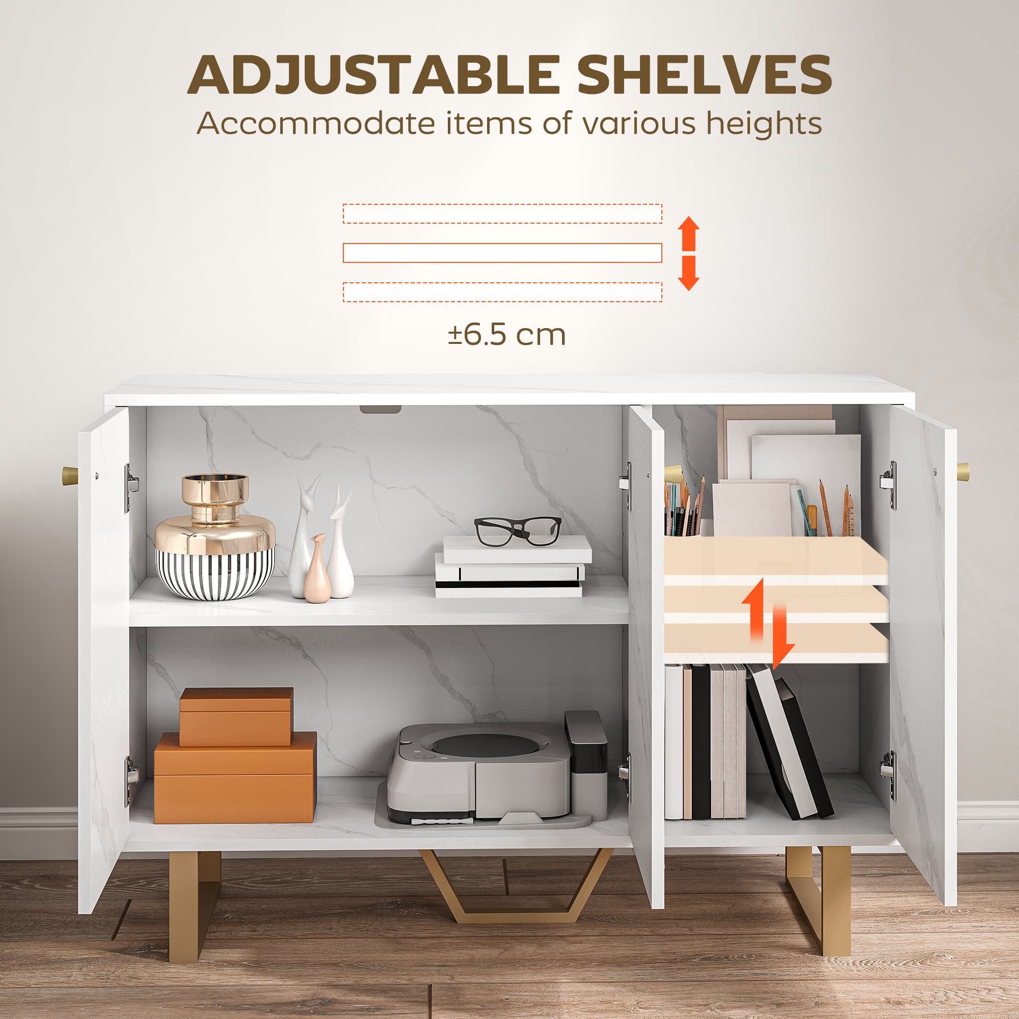 Transform Your Space with this Modern White Marble Sideboard - image 3