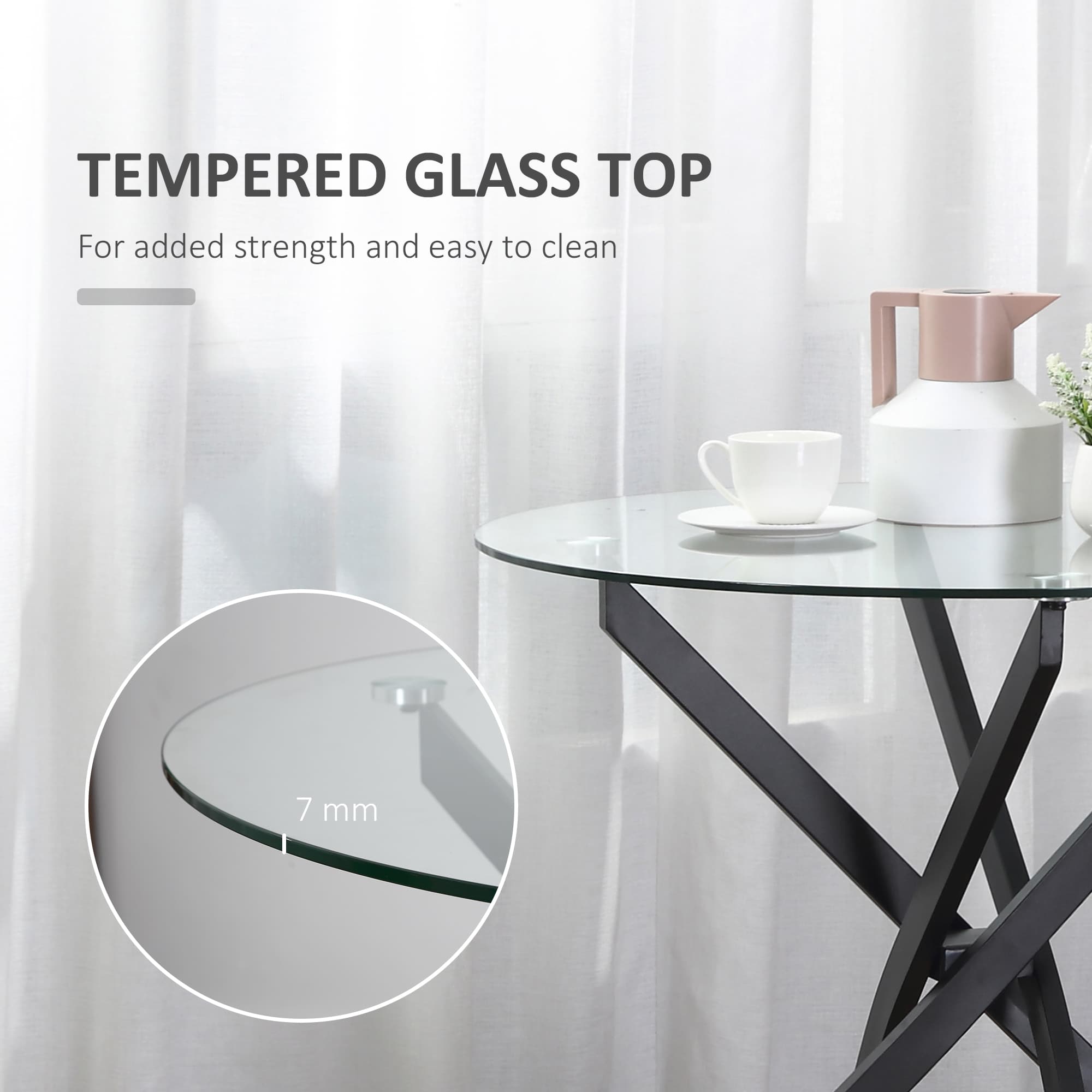 Transform Your Dining Space with this Modern Round Glass Table - image 4