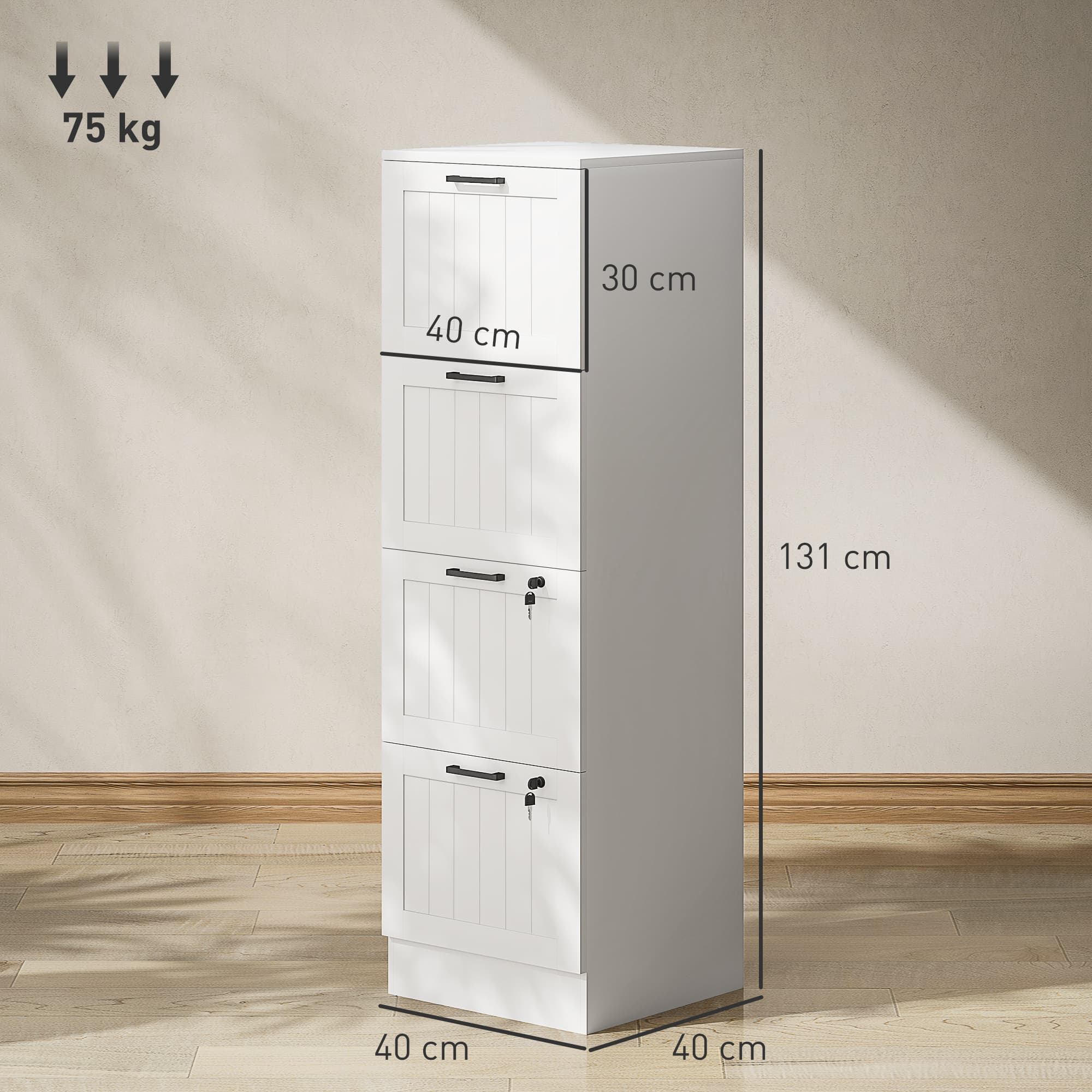Keep your files secure and organised with a locking 4-drawer cabinet - image 6