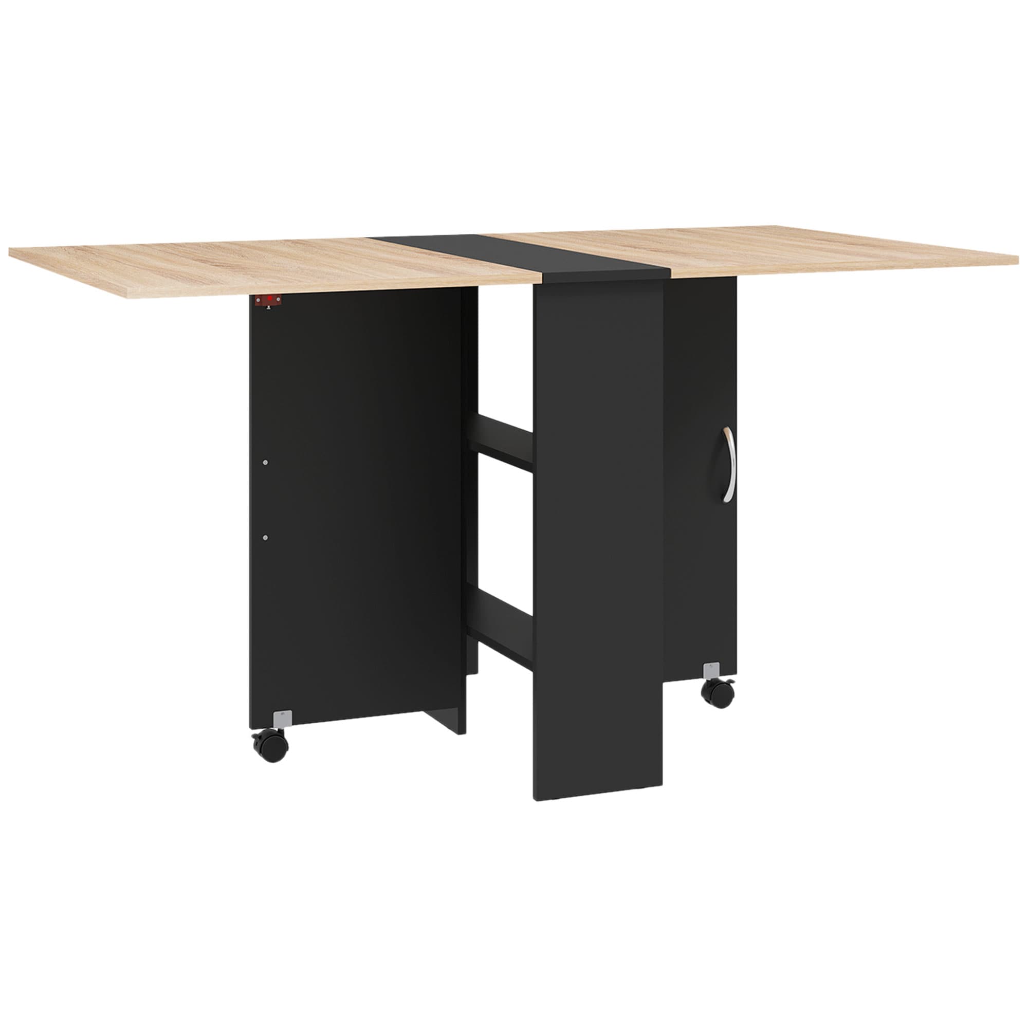 Transform Your Space with this Oak Drop Leaf Dining Table - Oak Black