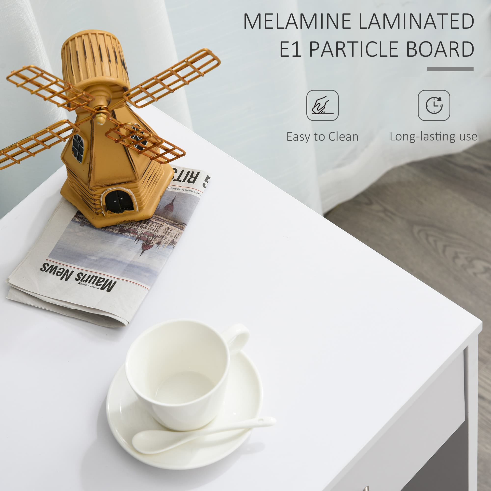 Transform Your Workspace with this Compact White Desk - image 3