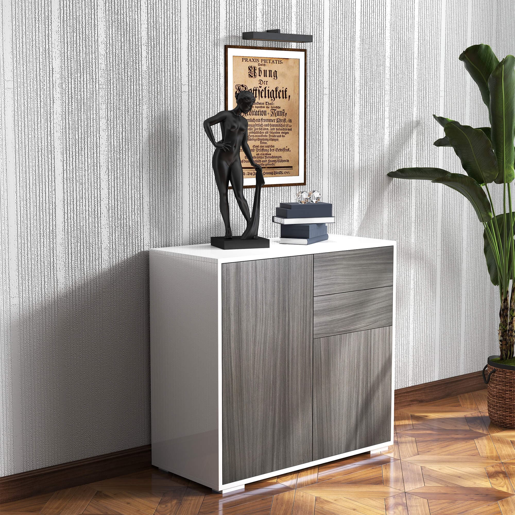Transform Your Living Space with this Sleek Grey Sideboard - image 1
