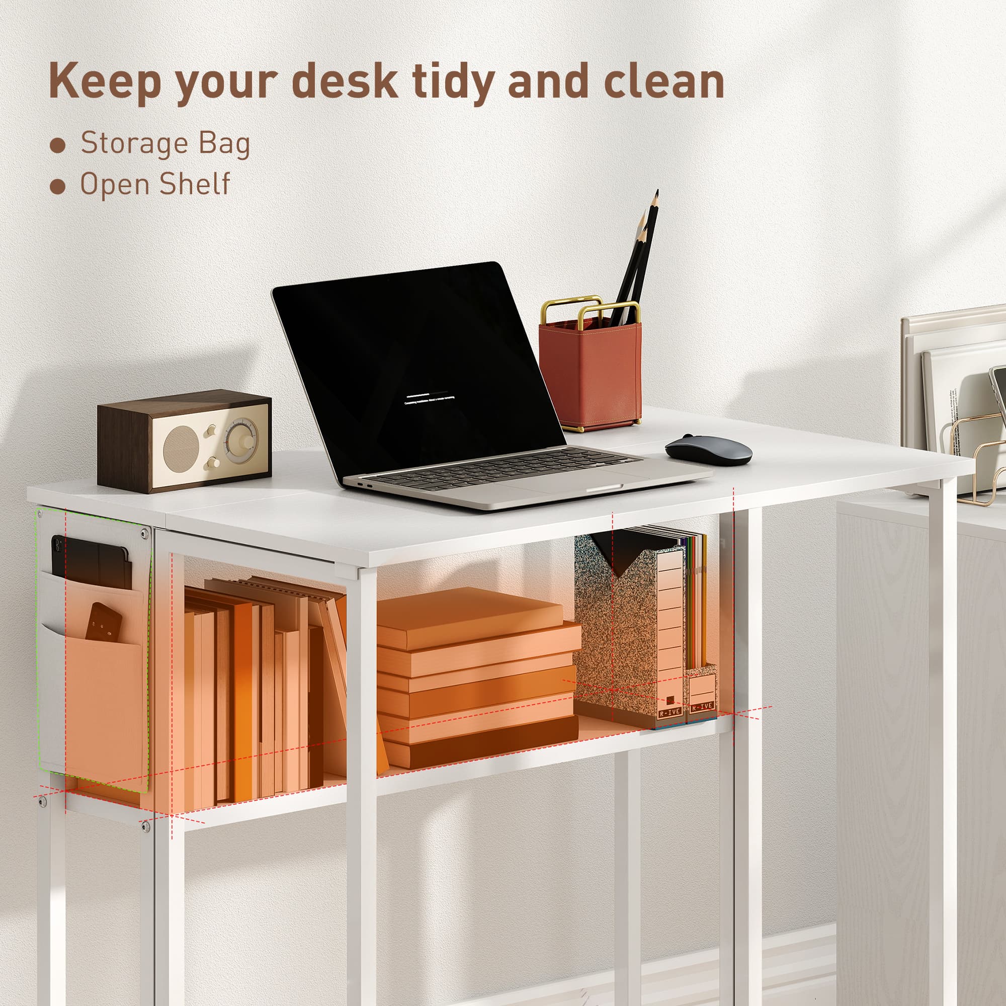 Transform Your Small Space with this 80cm Drop Leaf Desk - image 3