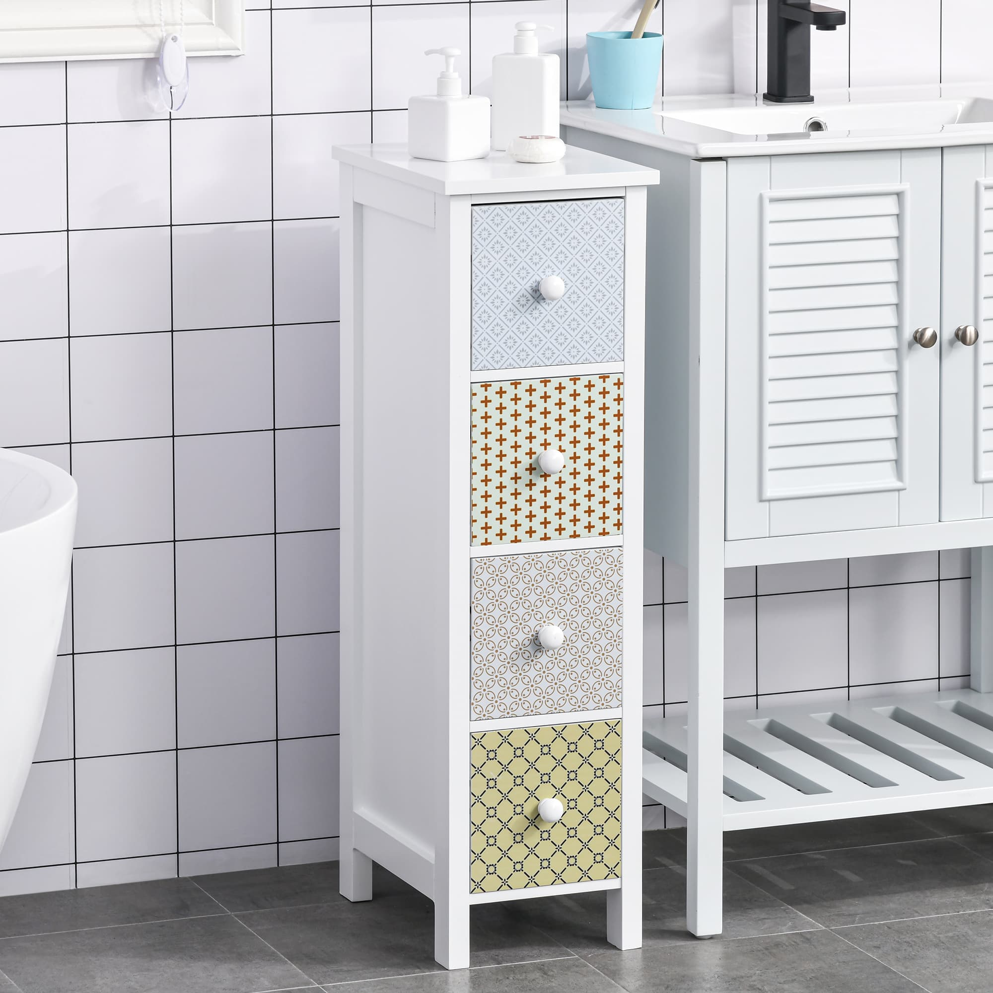 Stylish 4-Drawer Storage Cabinet for Bedrooms & Bathrooms - image 3
