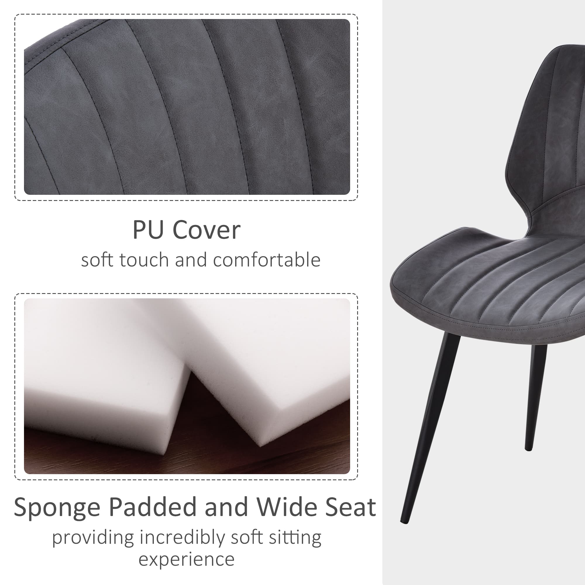 Transform Your Dining Space with Vintage Grey Leather Chairs - image 2