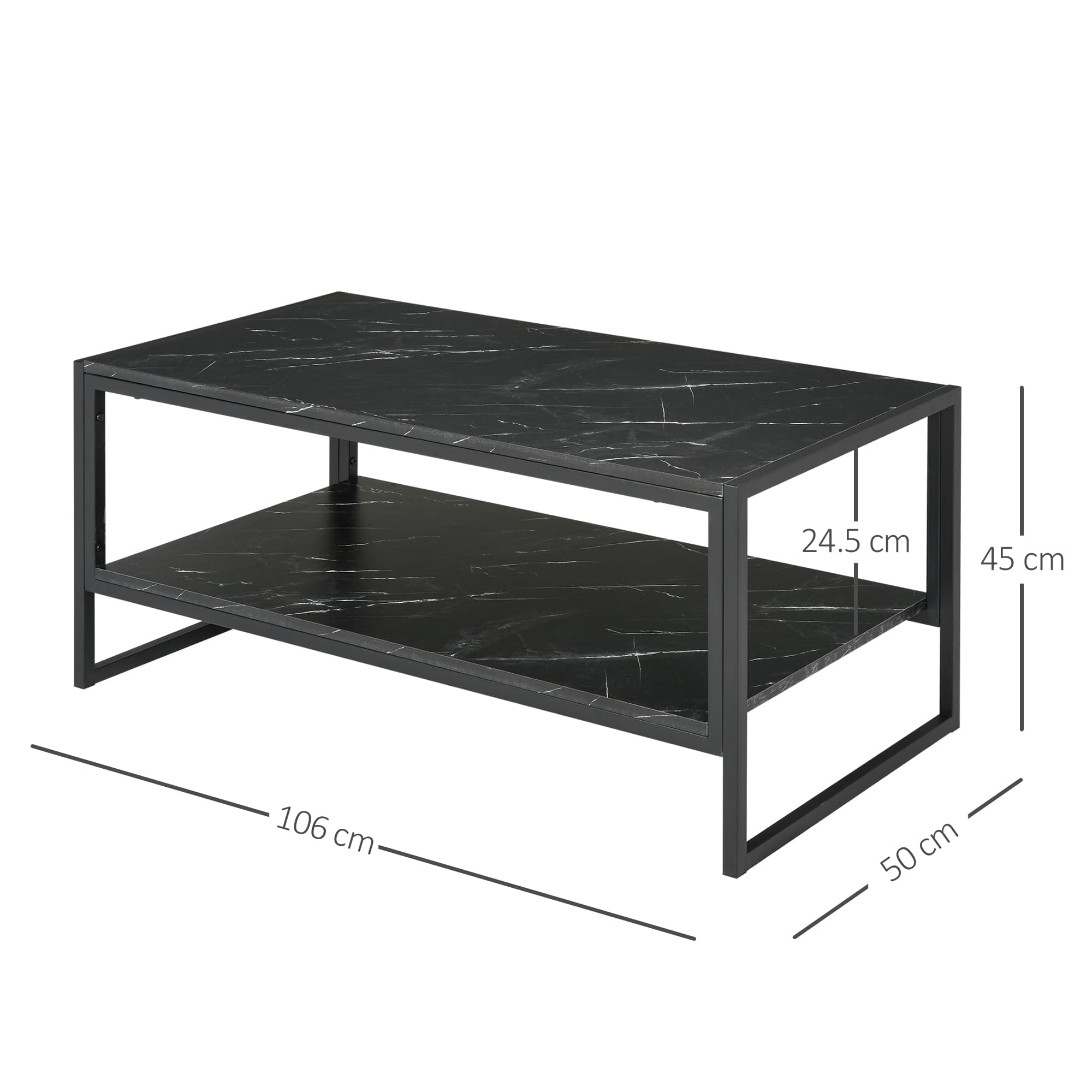 Transform Your Space With This Black Faux Marble Coffee Table - image 1