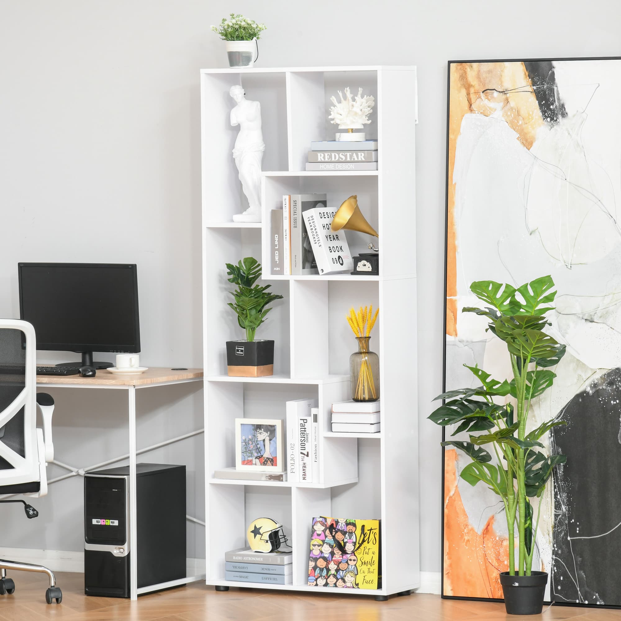 Transform Your Space with this Modern 8-Cube Tall Bookshelf - image 5