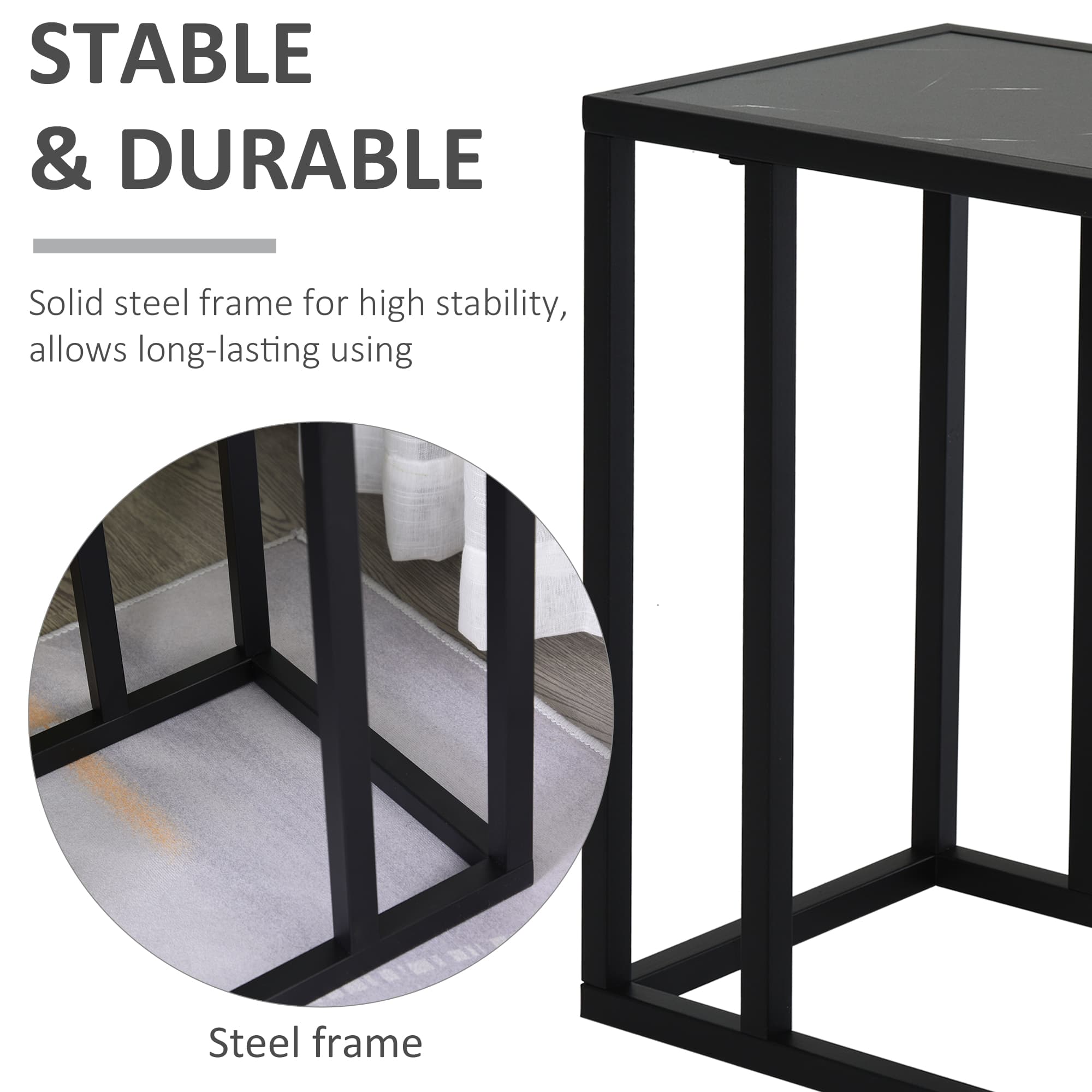 Slim C-Shaped Side Table for Sofas and Beds - image 8