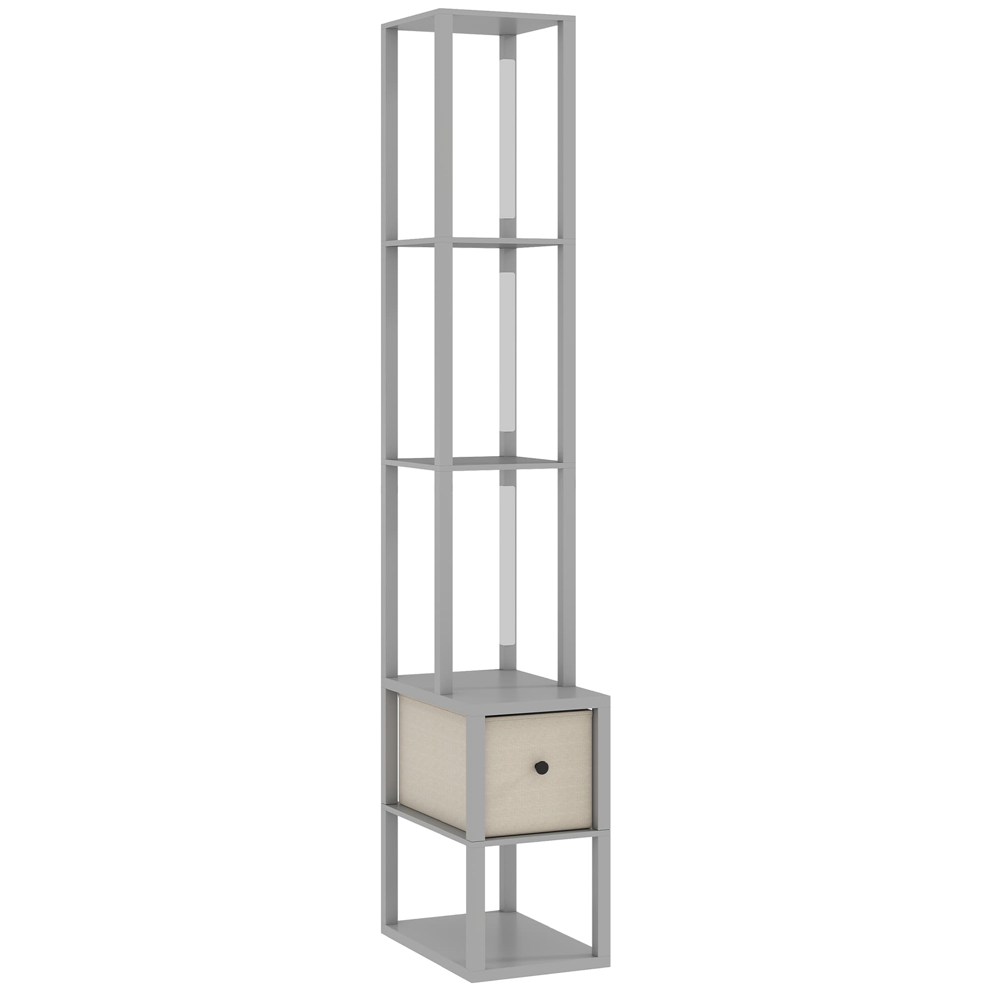 Transform Your Space with this 3-in-1 LED Shelf Floor Lamp - Grey