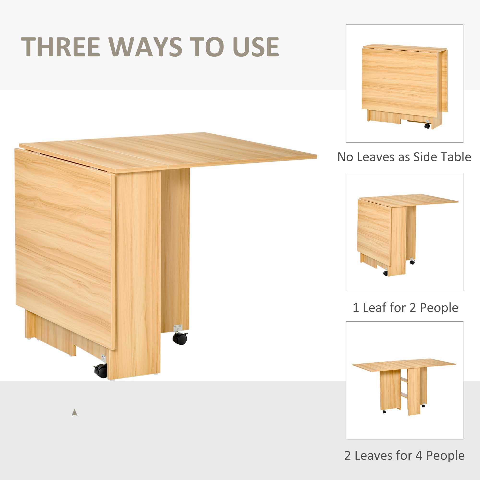 Effortless Space-Saving Teak Folding Dining Table - image 2