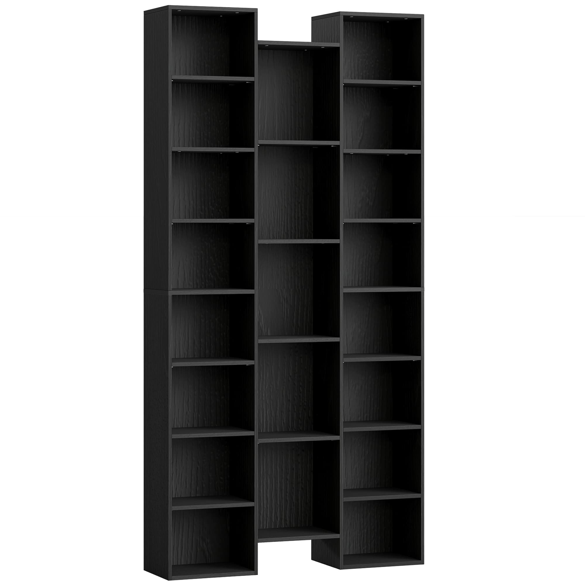 Transform Your Space with this 21-Compartment Black Bookshelf - Black