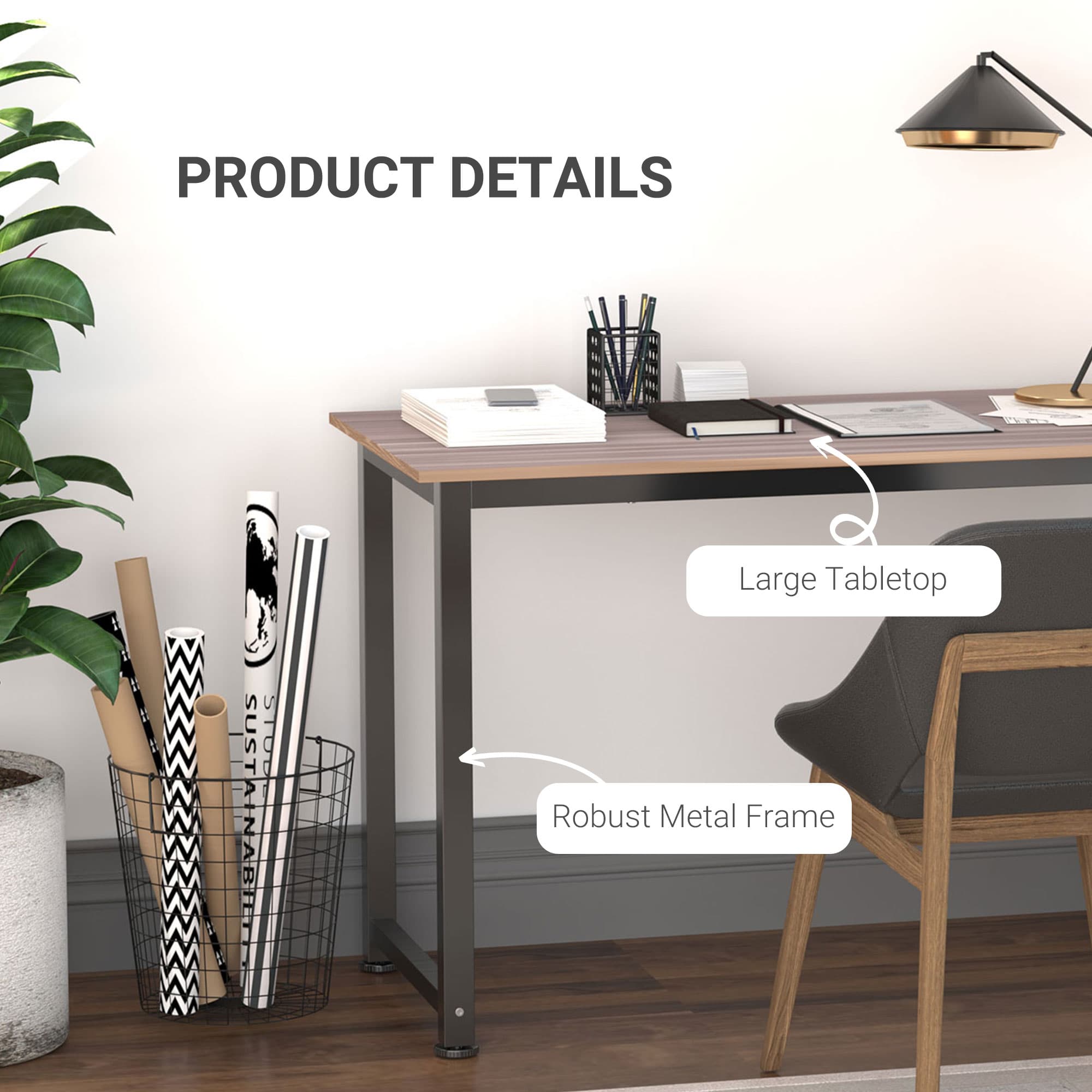 Transform Your Workspace with this 120cm Black Computer Desk - image 3