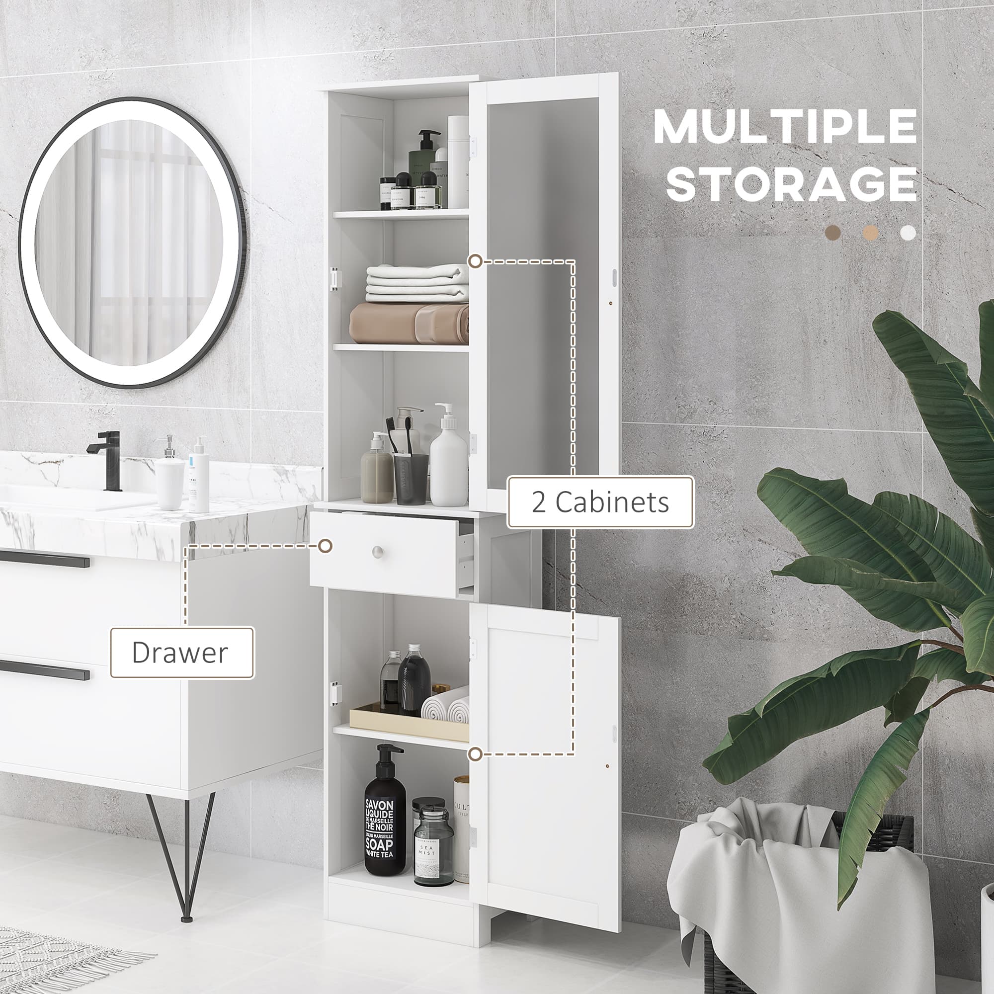 Transform Your Space with this Tall Slim Bathroom Cabinet - image 5