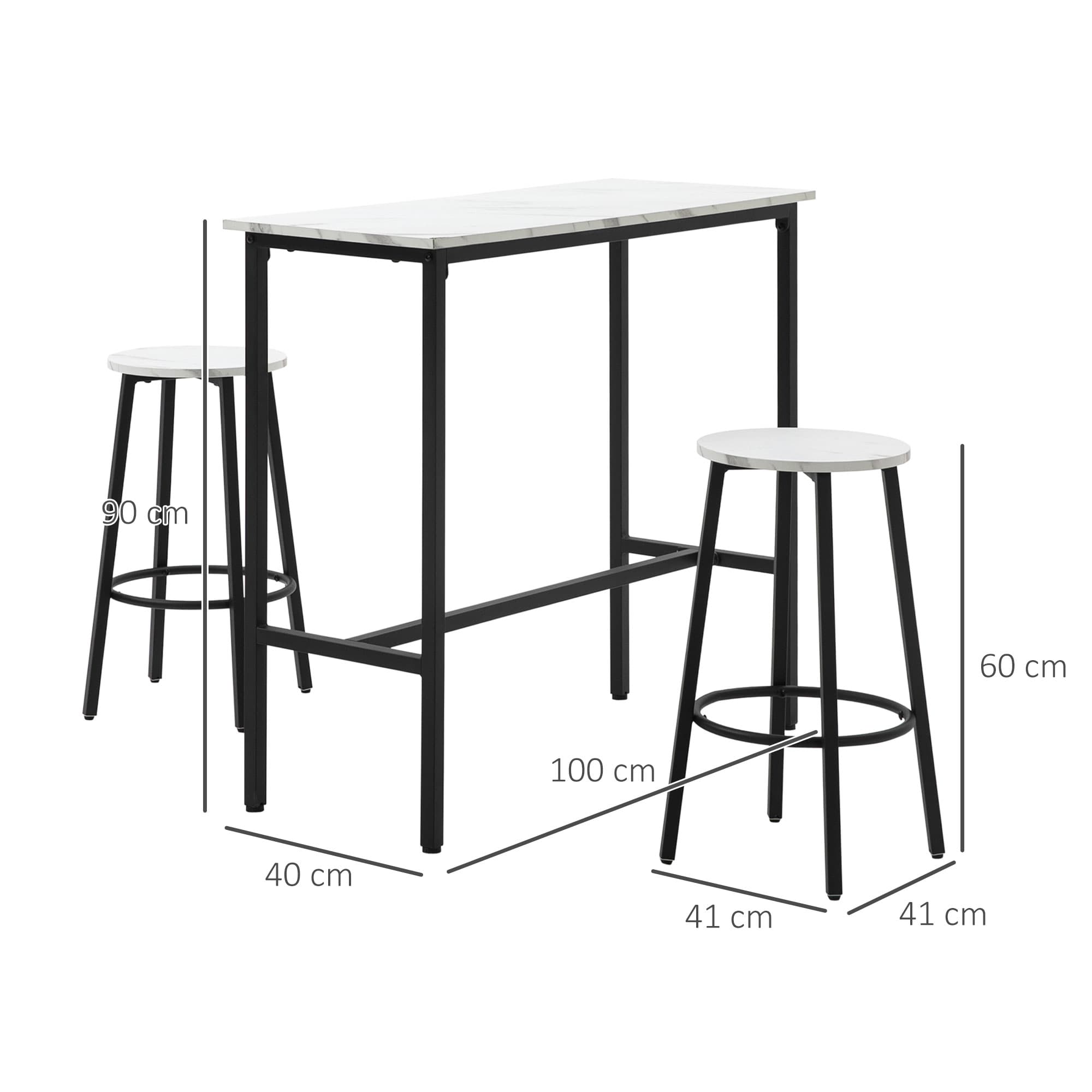 Transform Your Space with this Marble-Effect Bar Set - image 3