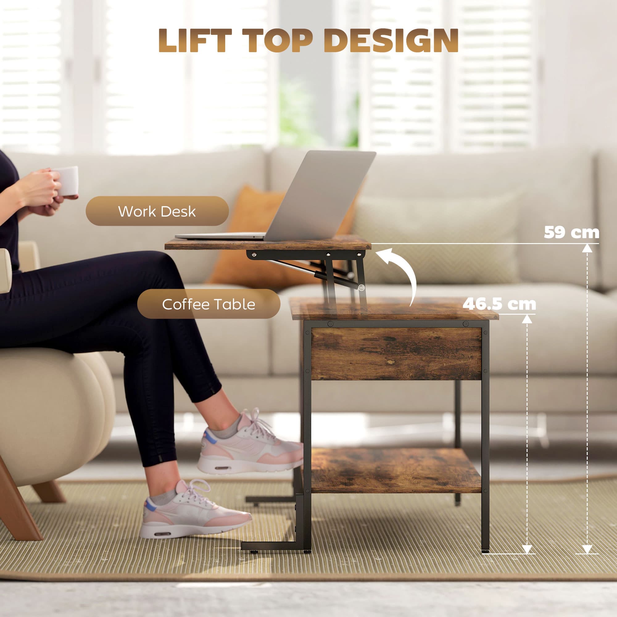 Effortless Lift-Top Coffee Table with Hidden Storage - image 4