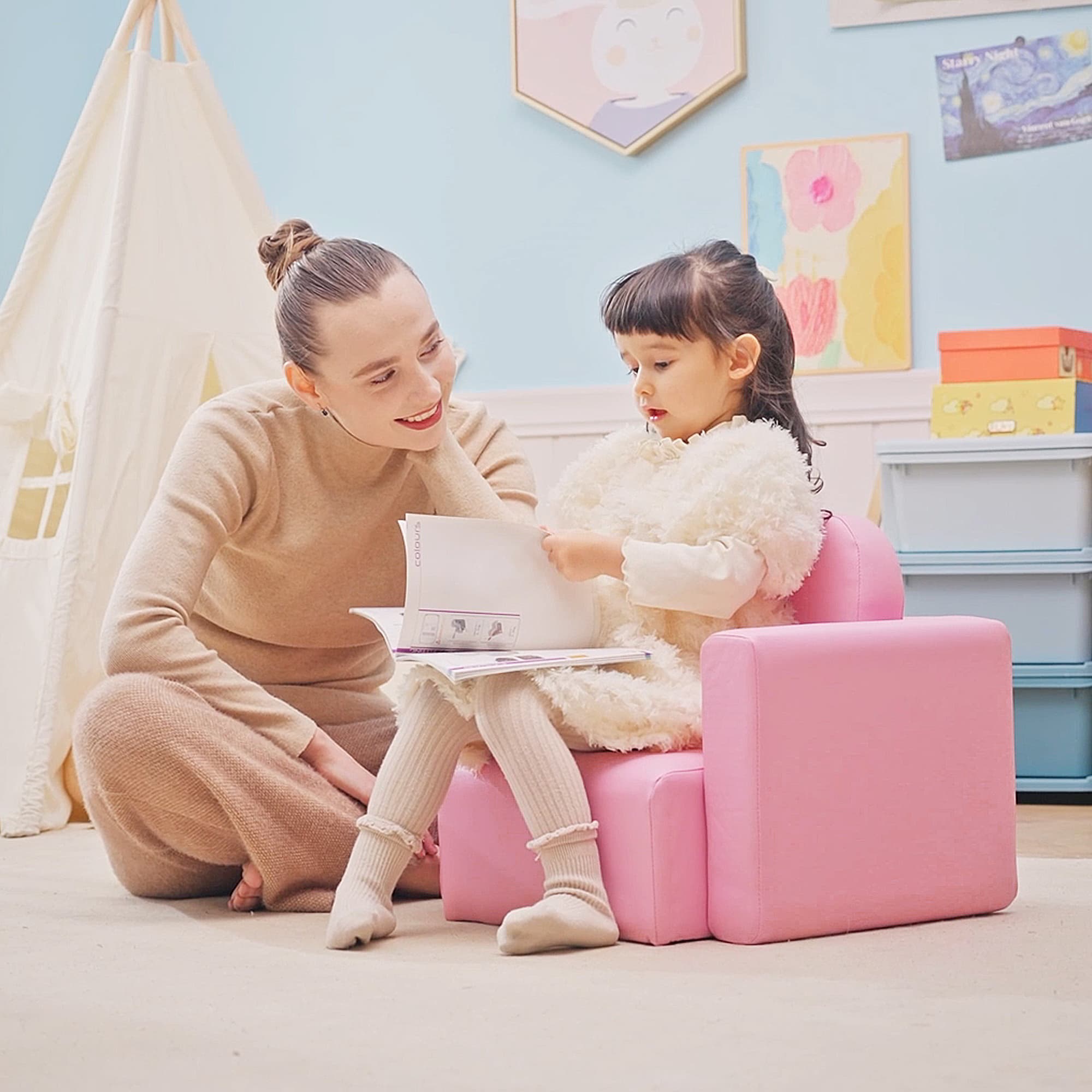 Transform Playtime with this Pink 2-in-1 Toddler Sofa - image 3