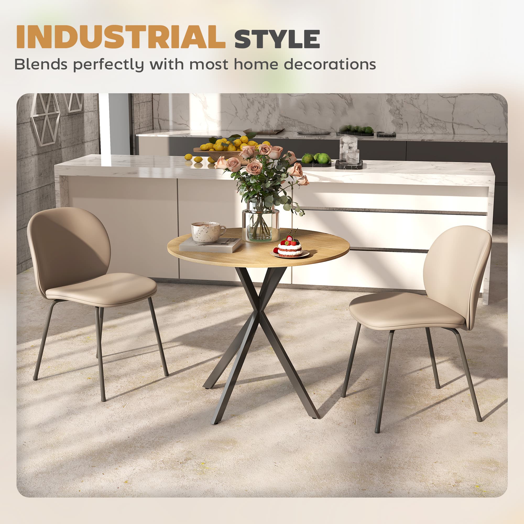 Transform Your Space with this 80cm White Oak Round Table - image 1