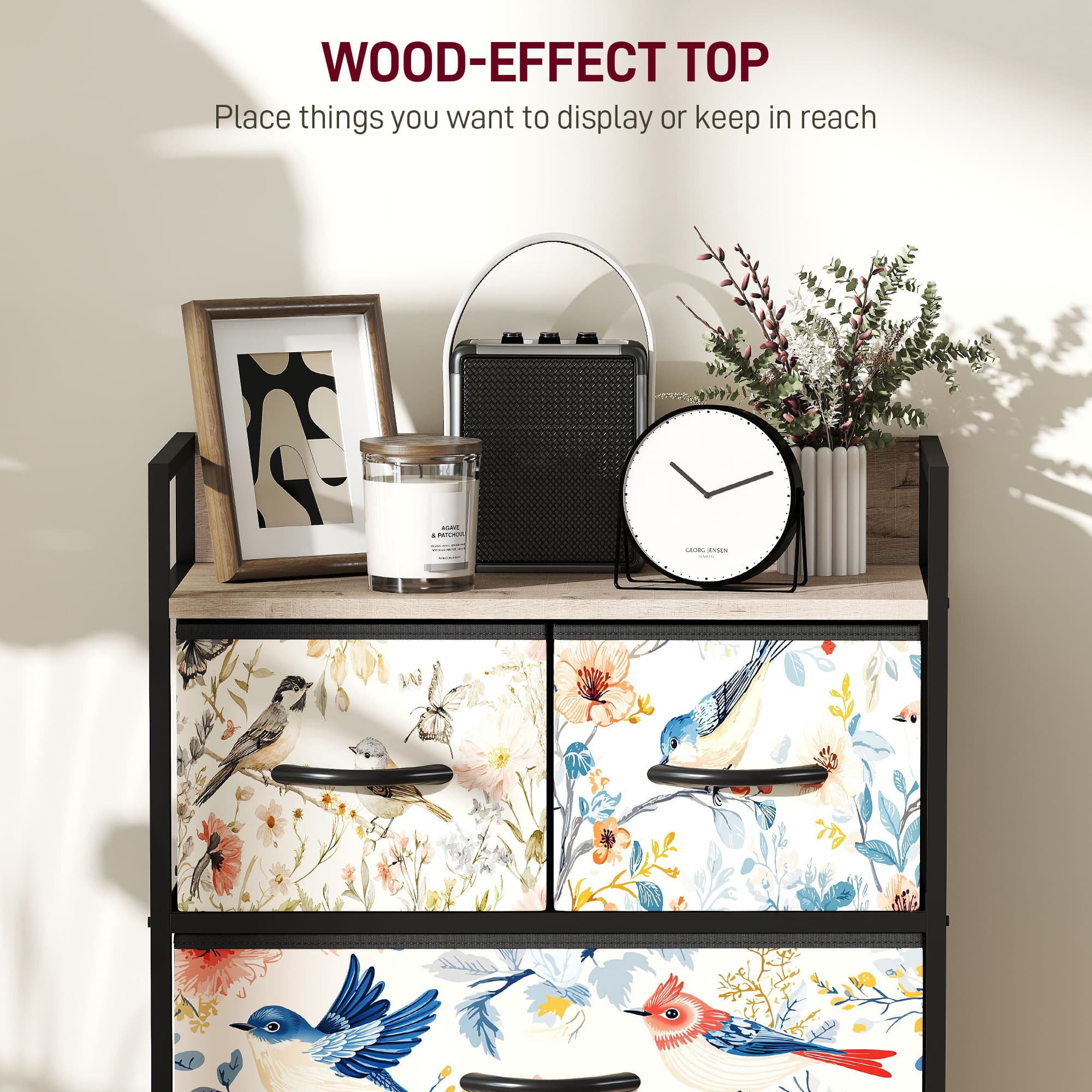 Elegant White 4-Drawer Fabric Chest of Drawers - image 2