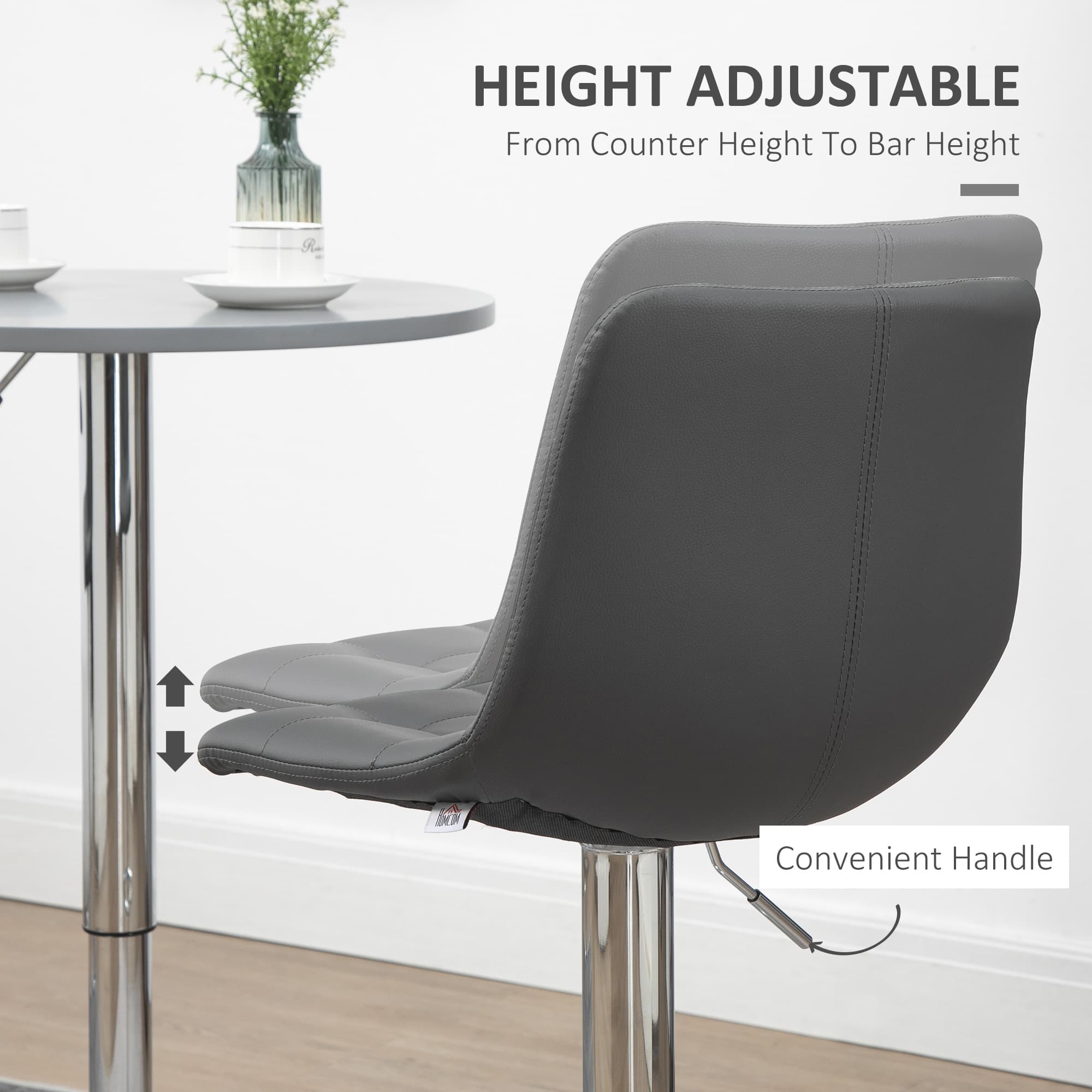 Transform Your Kitchen with Grey Quilted Swivel Bar Stools - image 3