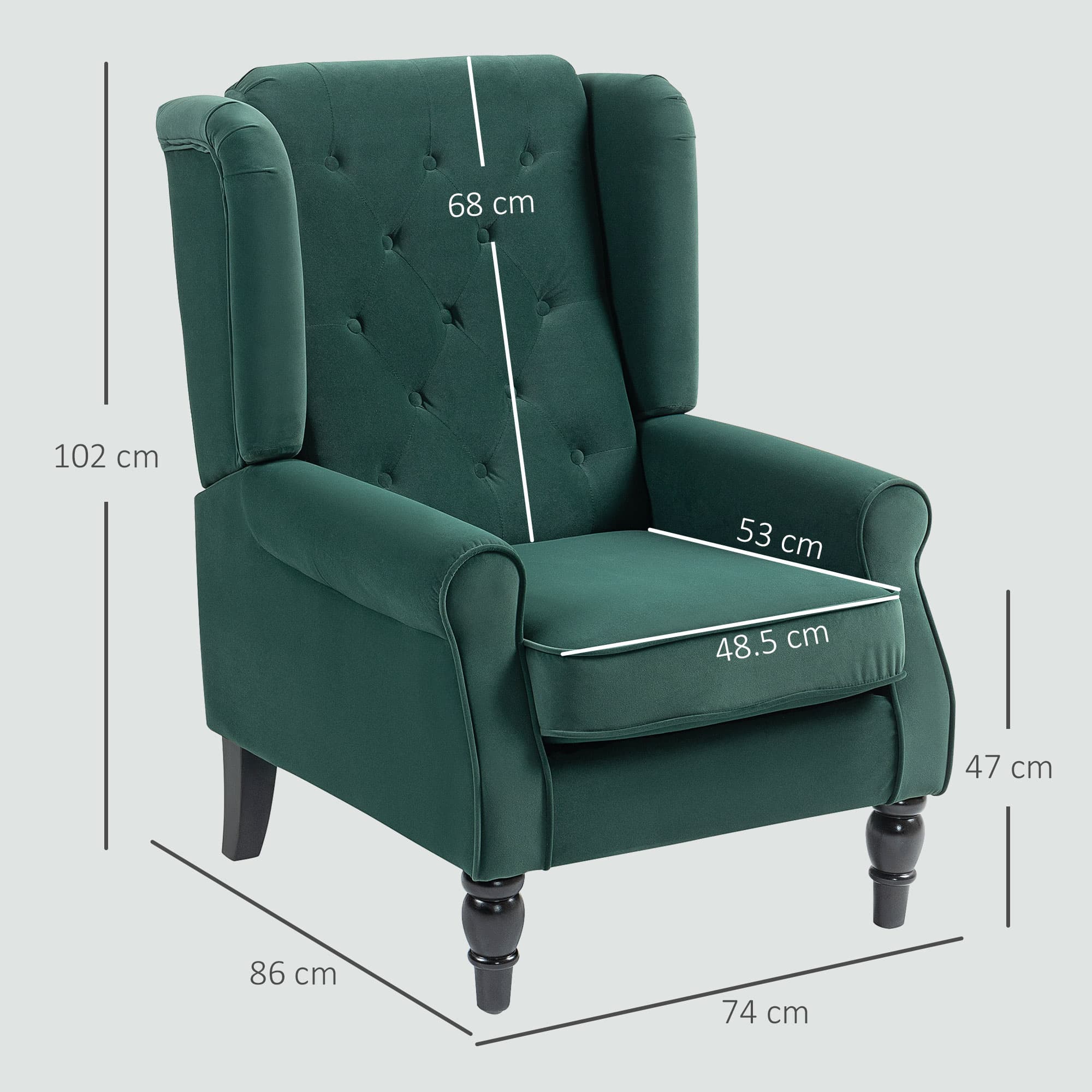 Transform Your Space with this Green Velvet Wingback Chair - image 5
