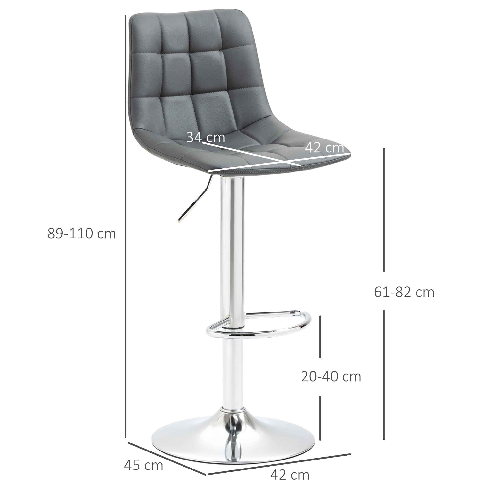 Transform Your Kitchen with Grey Quilted Swivel Bar Stools - image 2