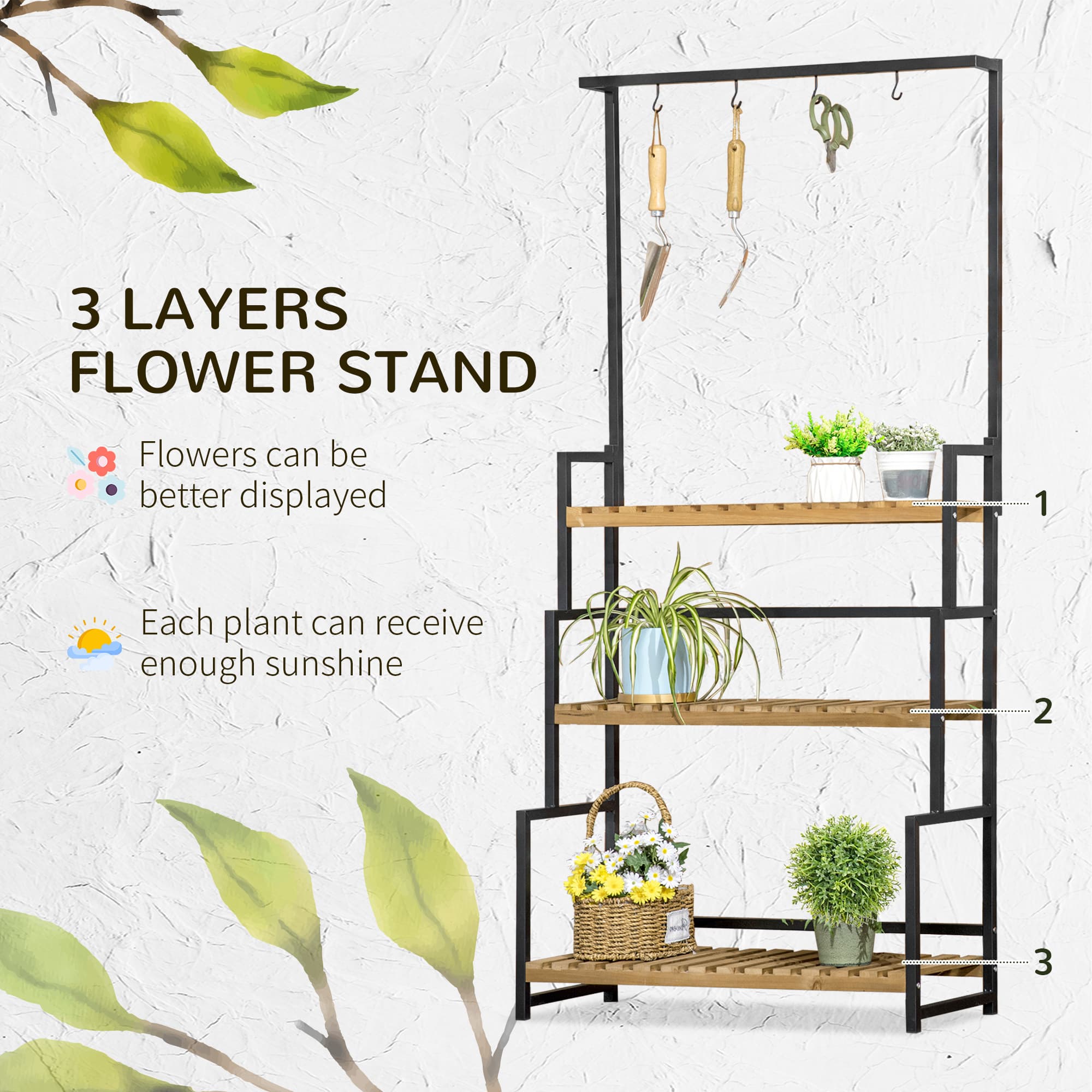Transform Your Space with this 3-Tier Wooden Plant Stand - image 5