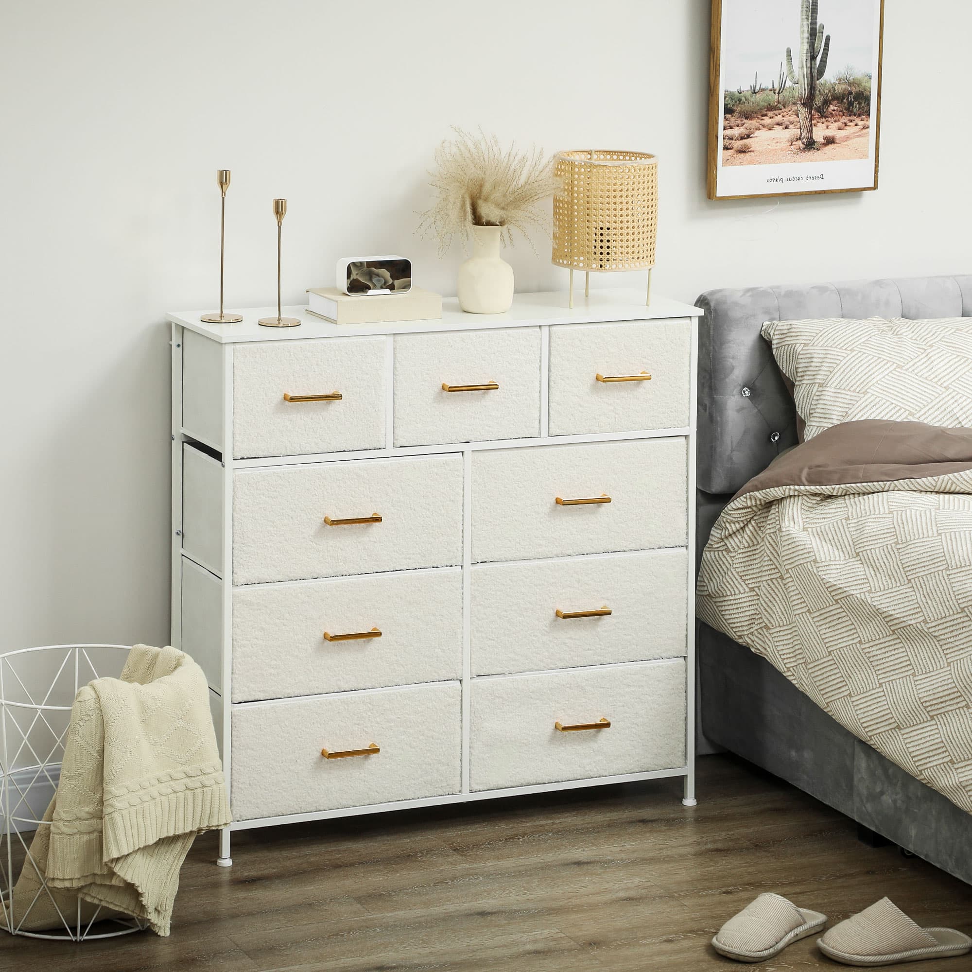 Transform Your Space with this Cream Boucle 9-Drawer Chest - image 3