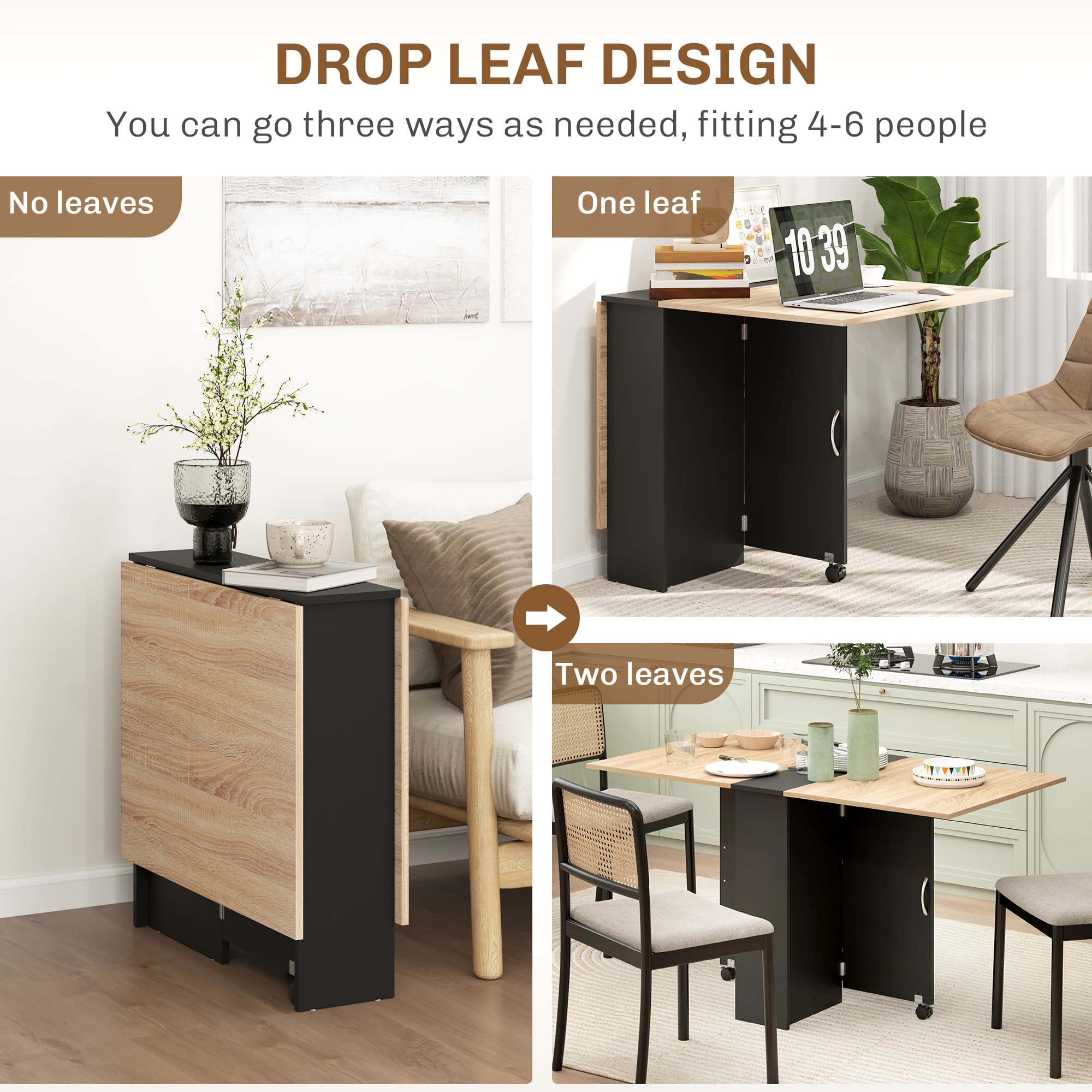 Transform Your Space with this Oak Drop Leaf Dining Table - image 4