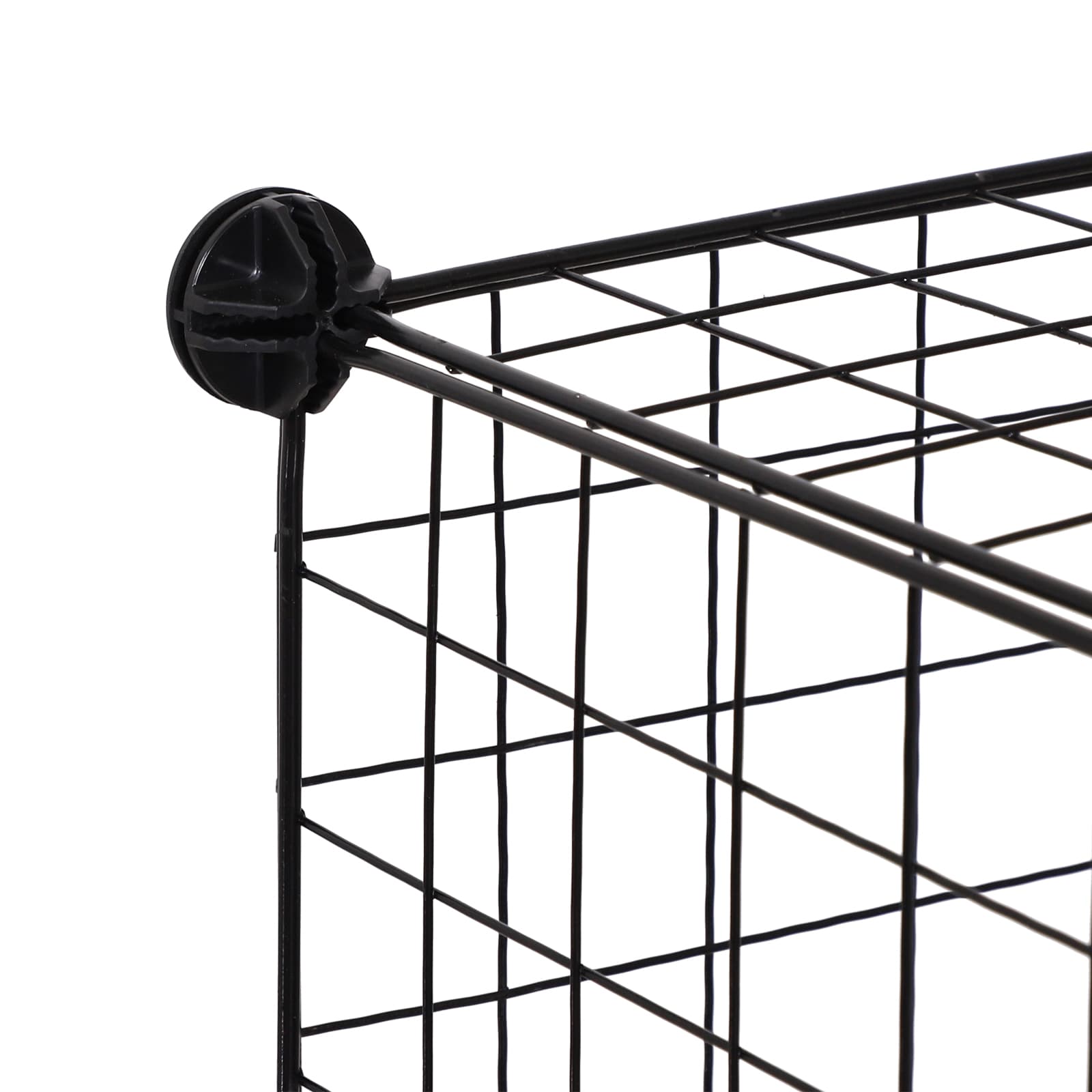 Black 6 Cube Wire Storage Organiser for Flexible Rooms - image 4