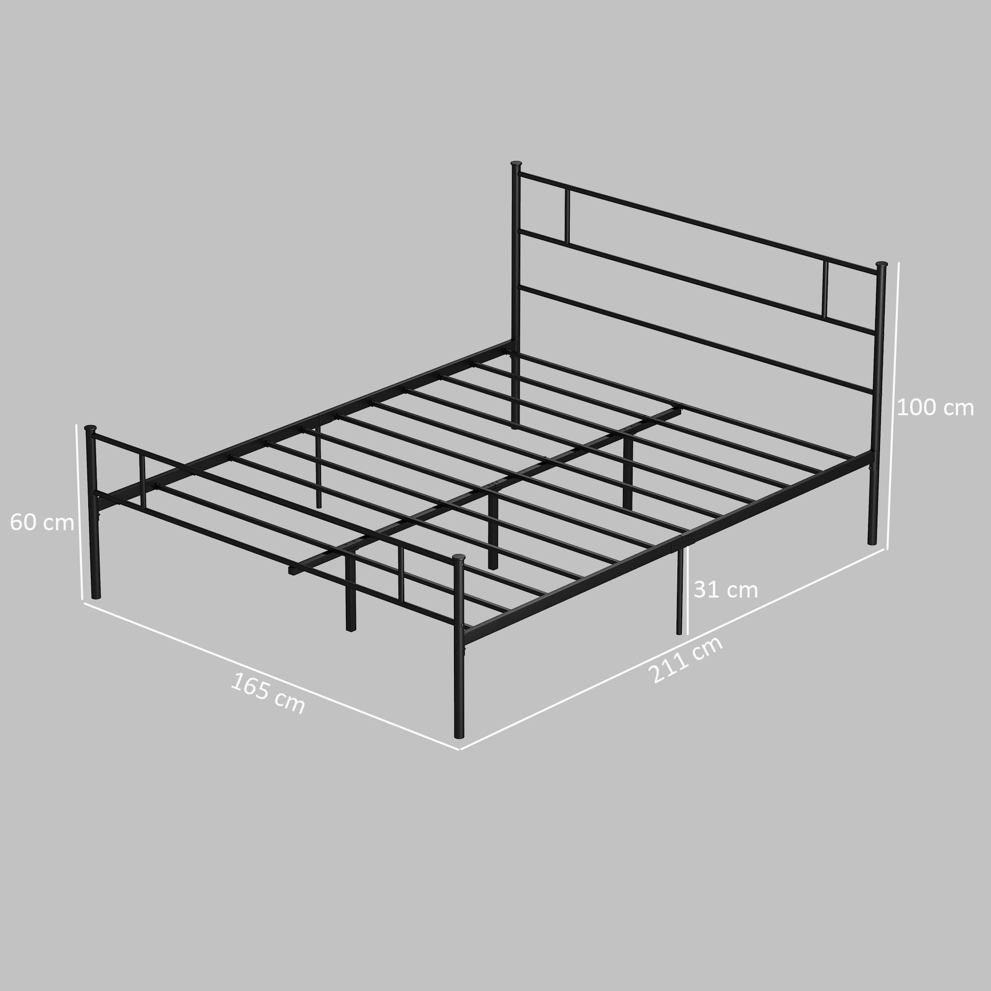 Minimalist Black Metal King Bed Frame With Clever Storage - image 4