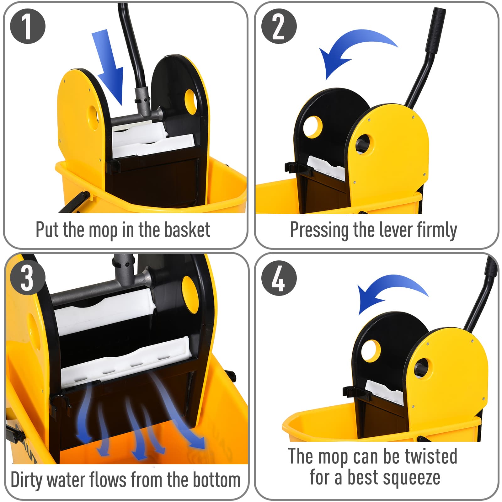 Effortless Cleaning with the 26L Yellow Mop Bucket & Wringer - image 1