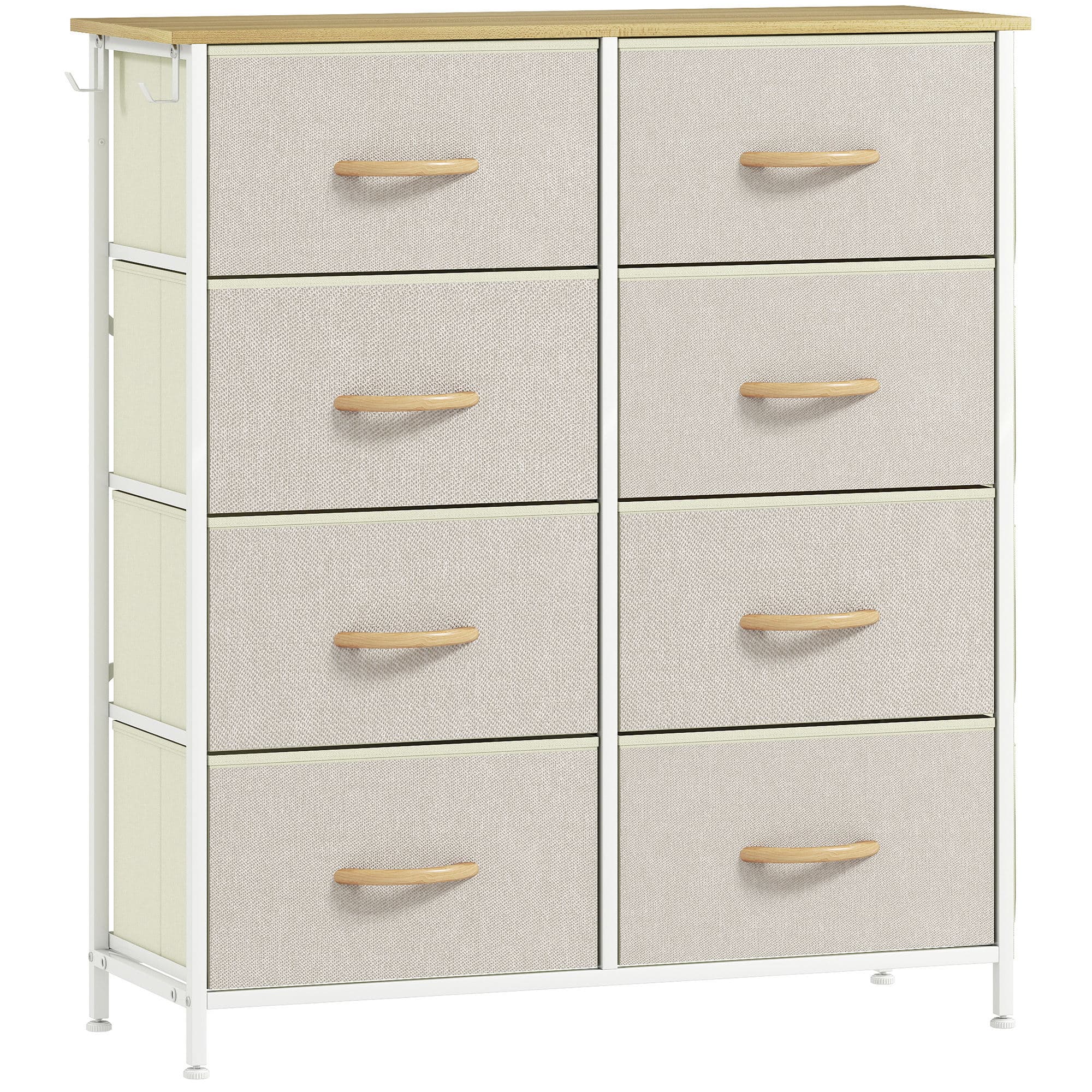 Effortless Organisation: Beige 8-Drawer Fabric Chest - Beige