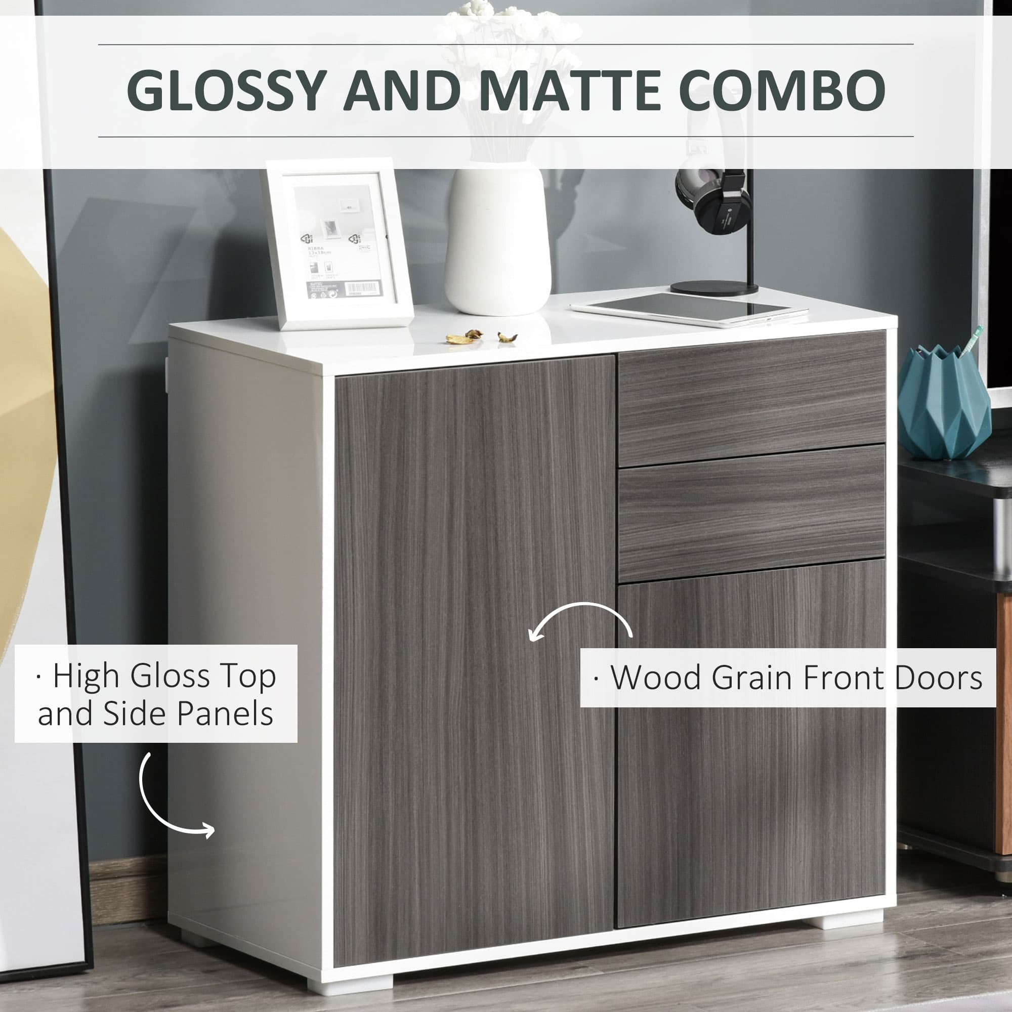 Transform Your Living Space with this Sleek Grey Sideboard - image 5