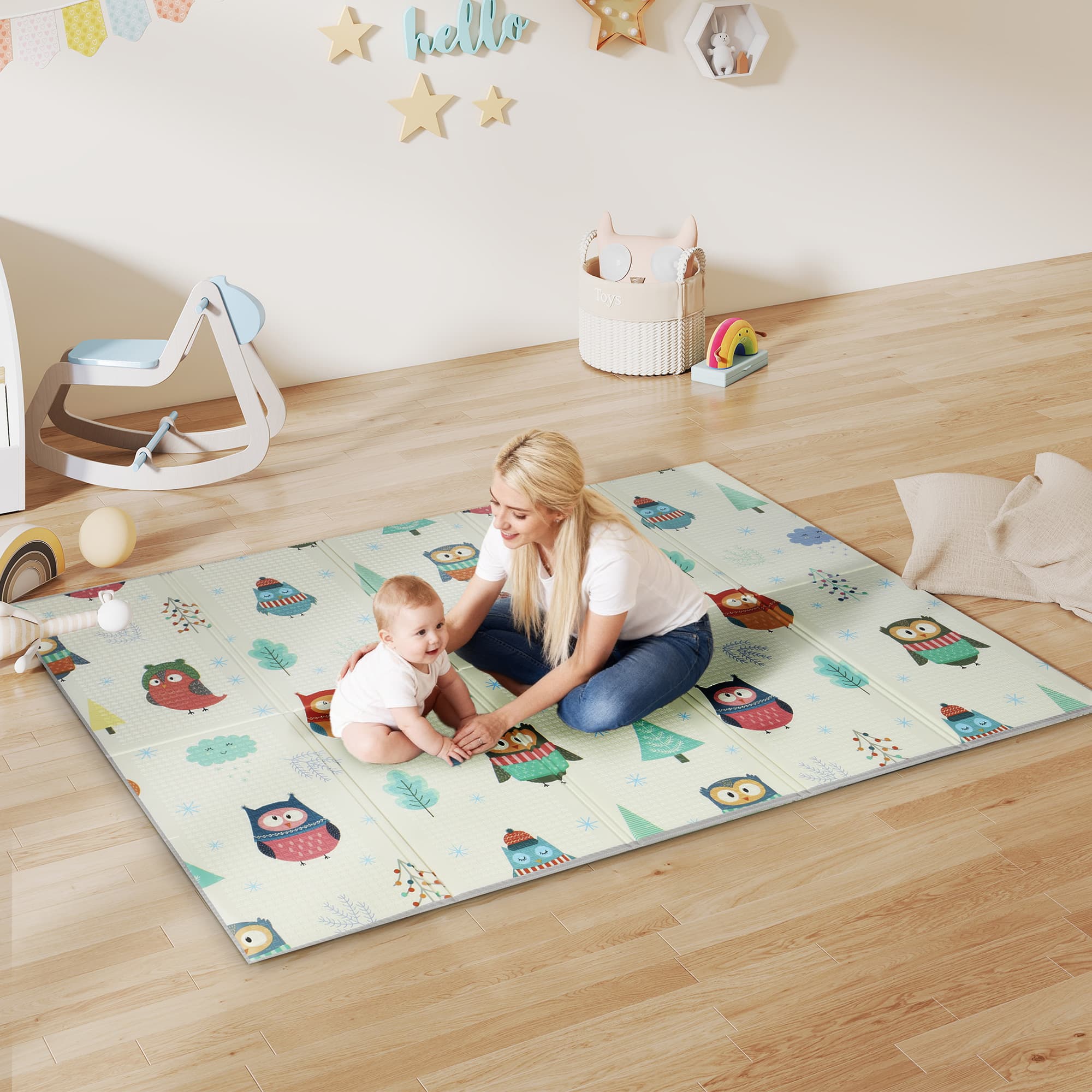 Foldable Double-Sided Baby Play Mat, 200 x 150cm - image 8