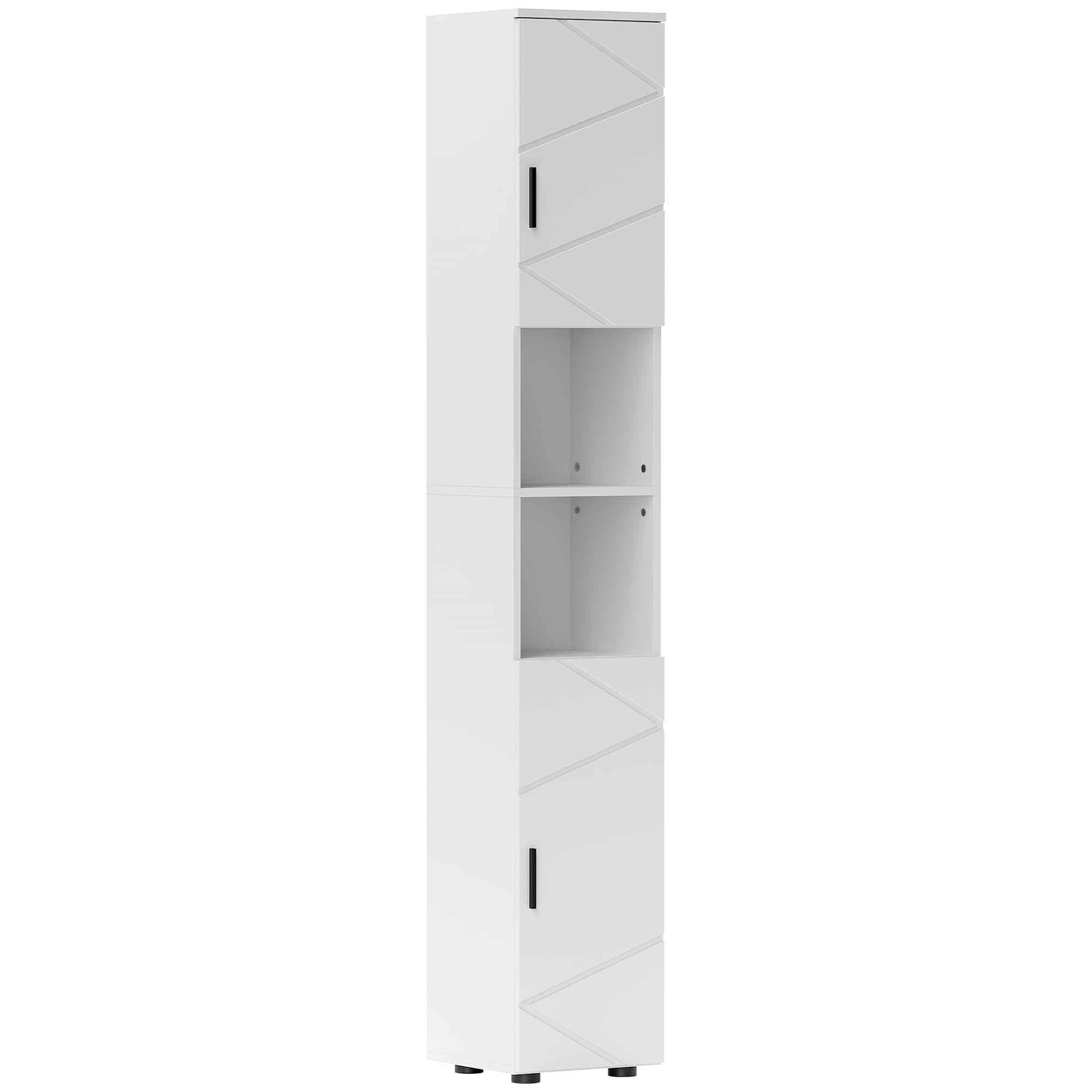 Maximise Space with the Kleankin Tall White Bathroom Cabinet - White