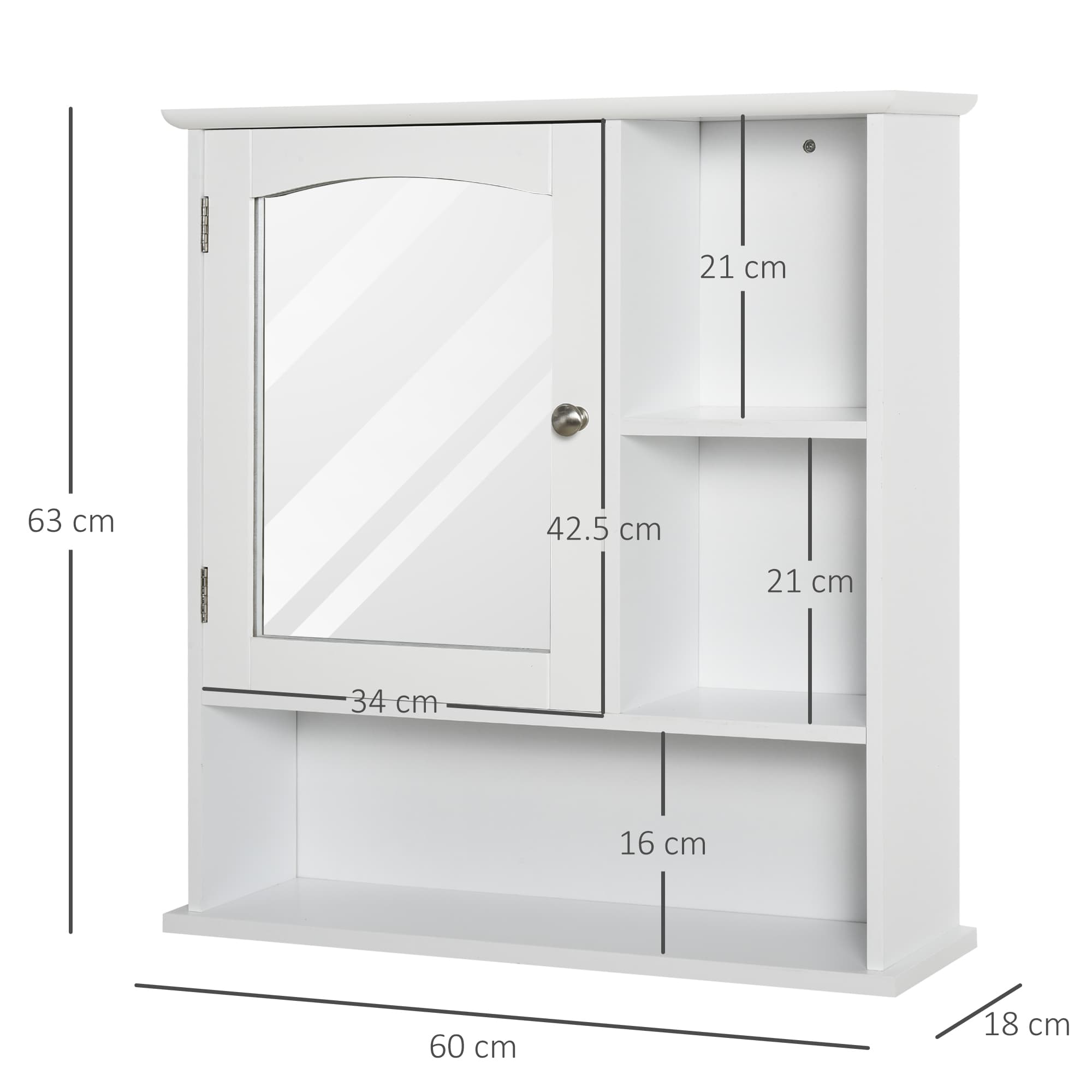 Wall-Mounted Bathroom Storage Cabinet with Mirror - image 6