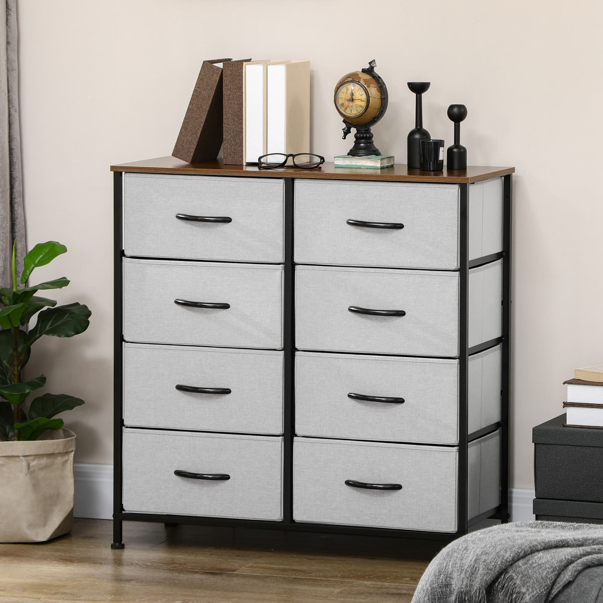 Effortless Organisation: 8-Drawer Grey Fabric Chest - image 1