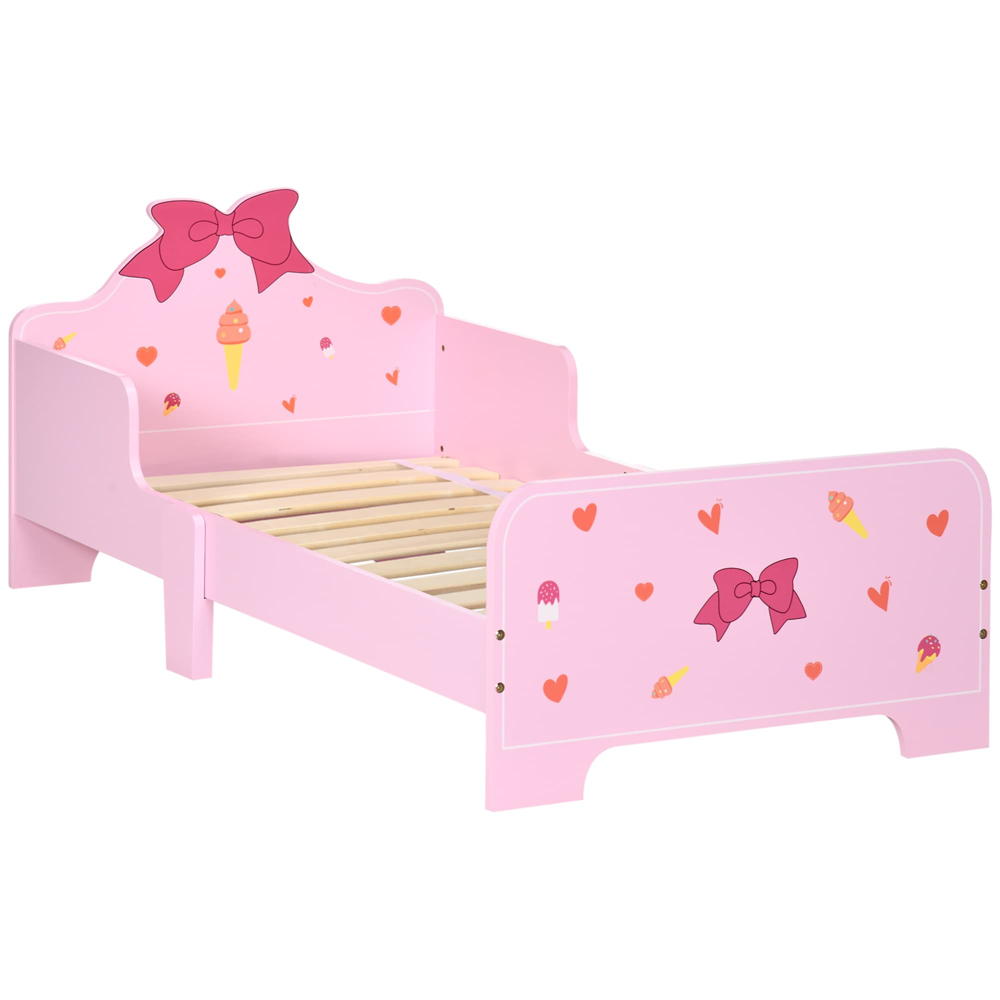 ZONEKIZ Princess Toddler Bed for a Safe & Magical Sleep - Pink