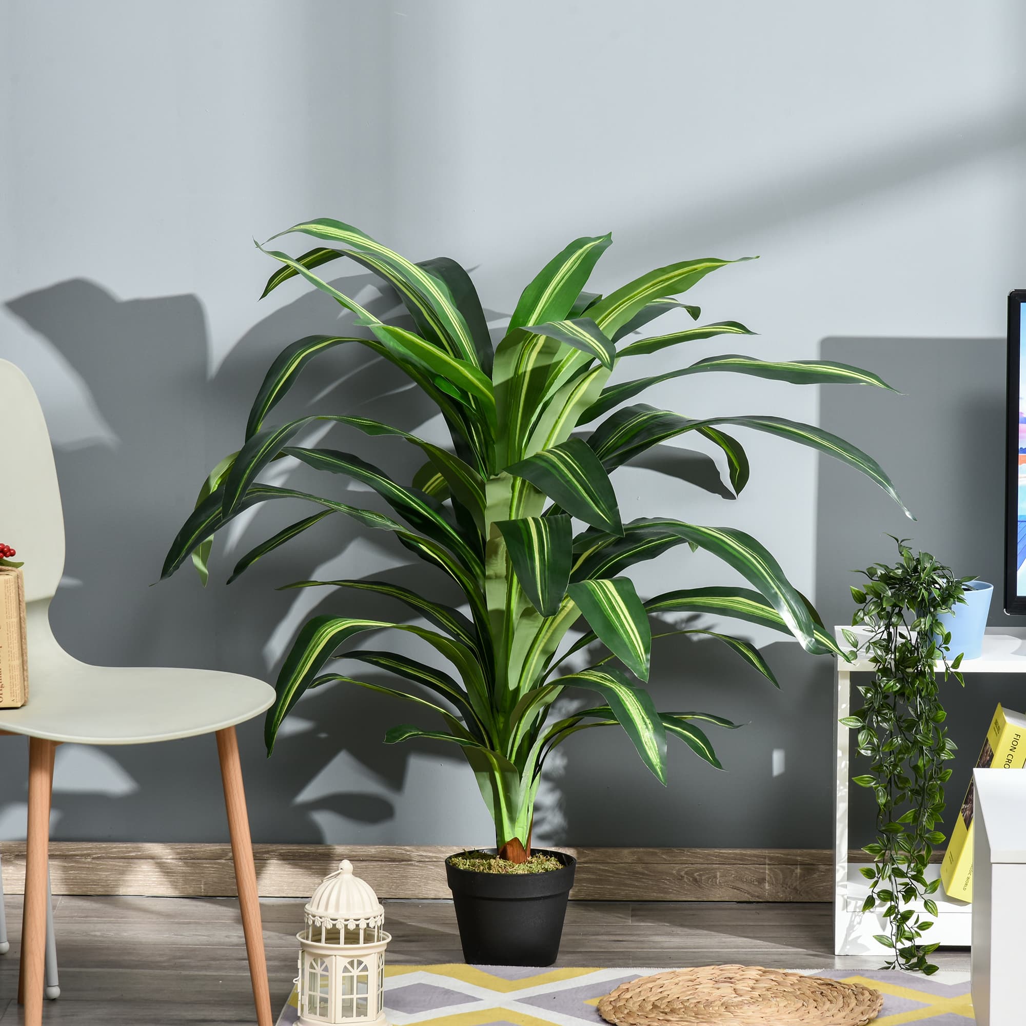 Artificial Dracaena Plant in Pot for Indoor Greenery - image 1