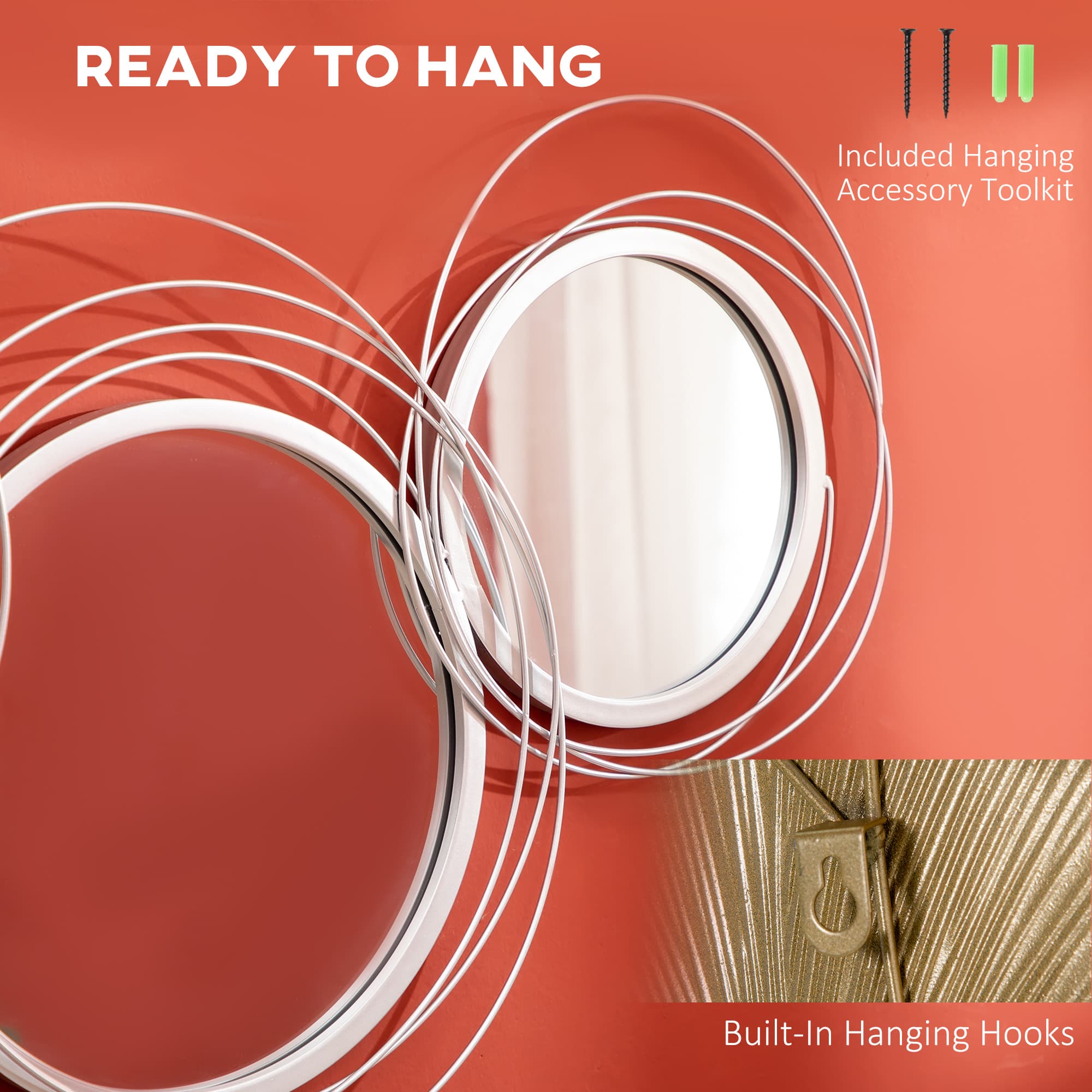 Transform Your Space with this 107cm Silver Wall Mirror - image 2