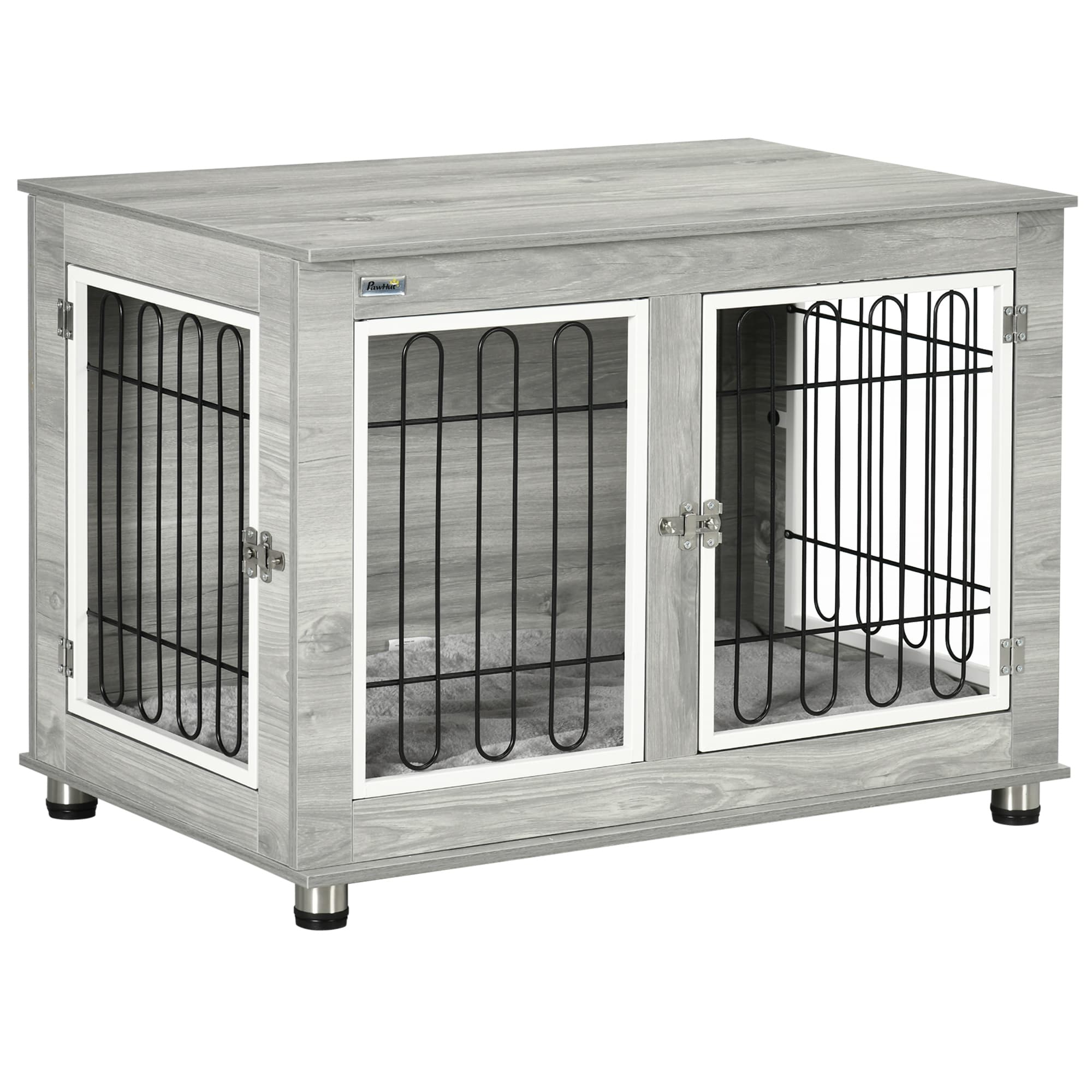 Transform Your Space with the PawHut Dog Crate End Table - Grey