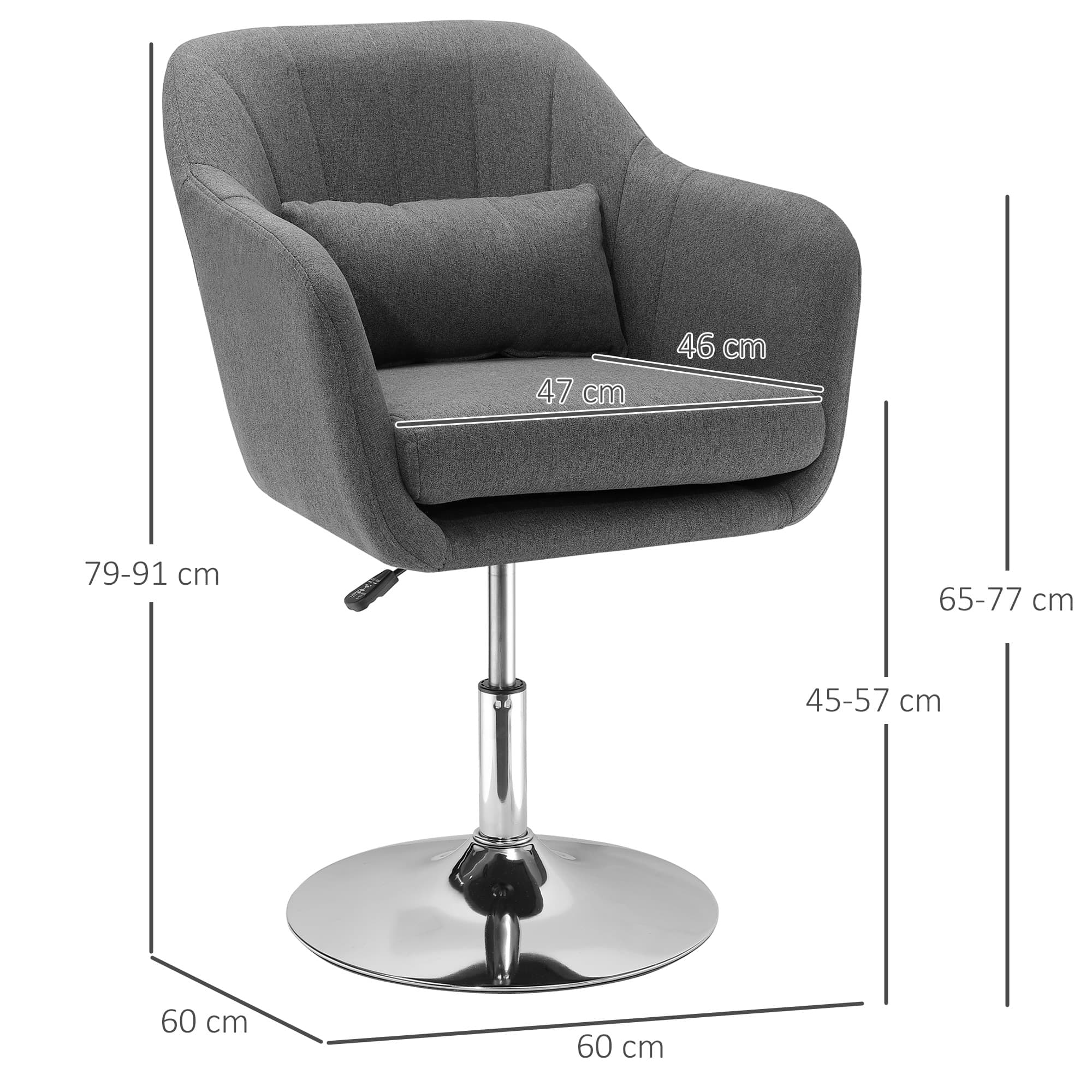 Transform Your Space with this Dark Grey Swivel Accent Chair - image 1