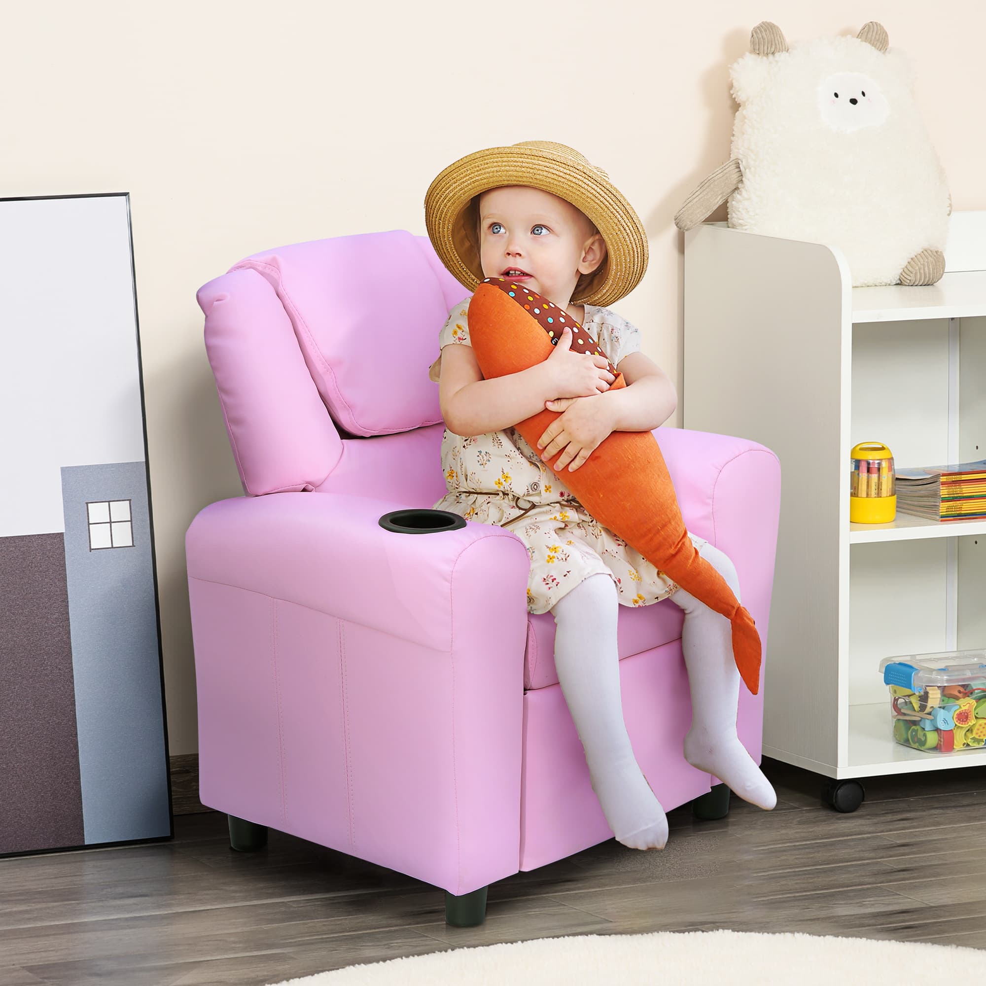Transform Their Playtime with this Pink Kids Recliner Chair - image 1